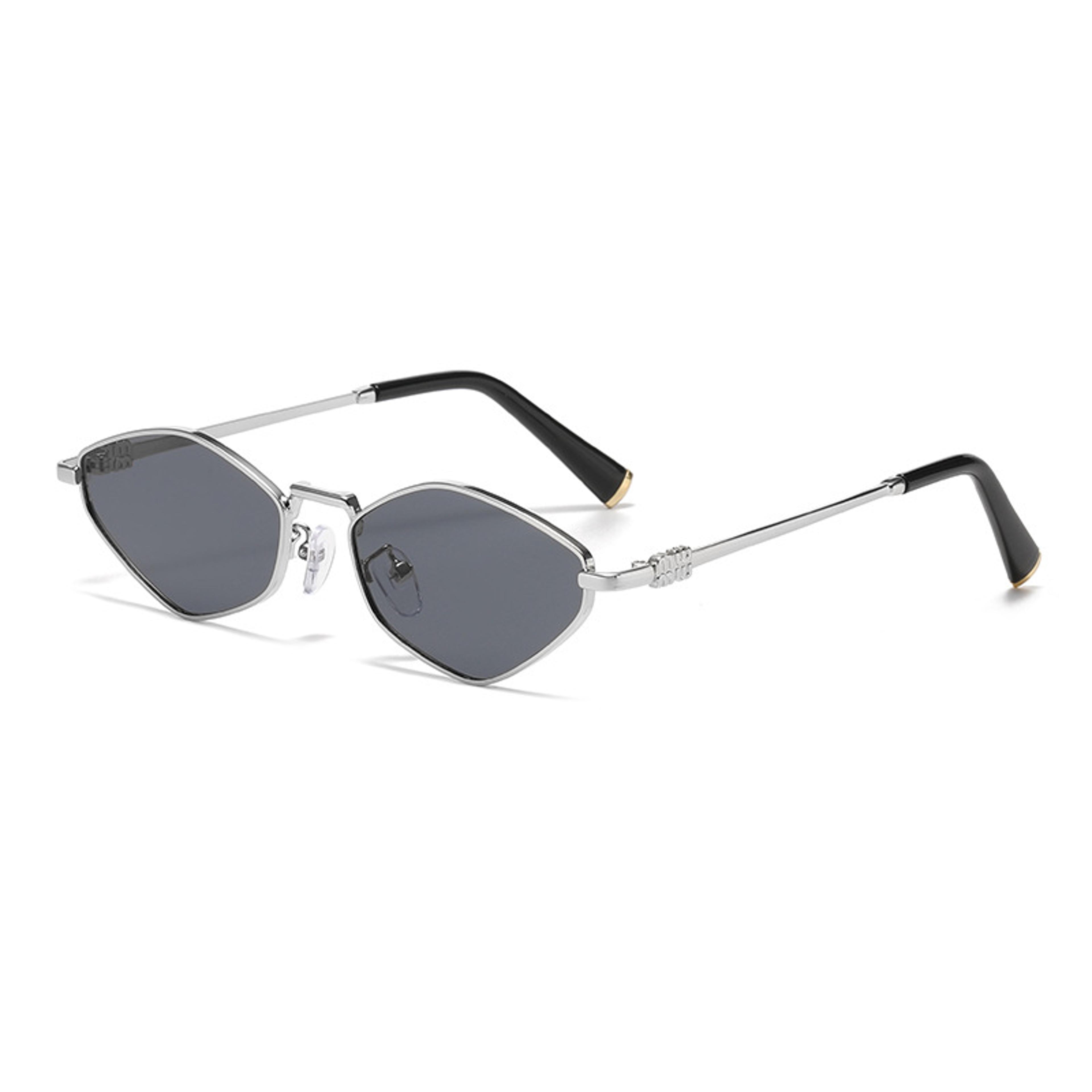 Luxe Rhombus Metal Sunglasses For Women With UV Protection 6