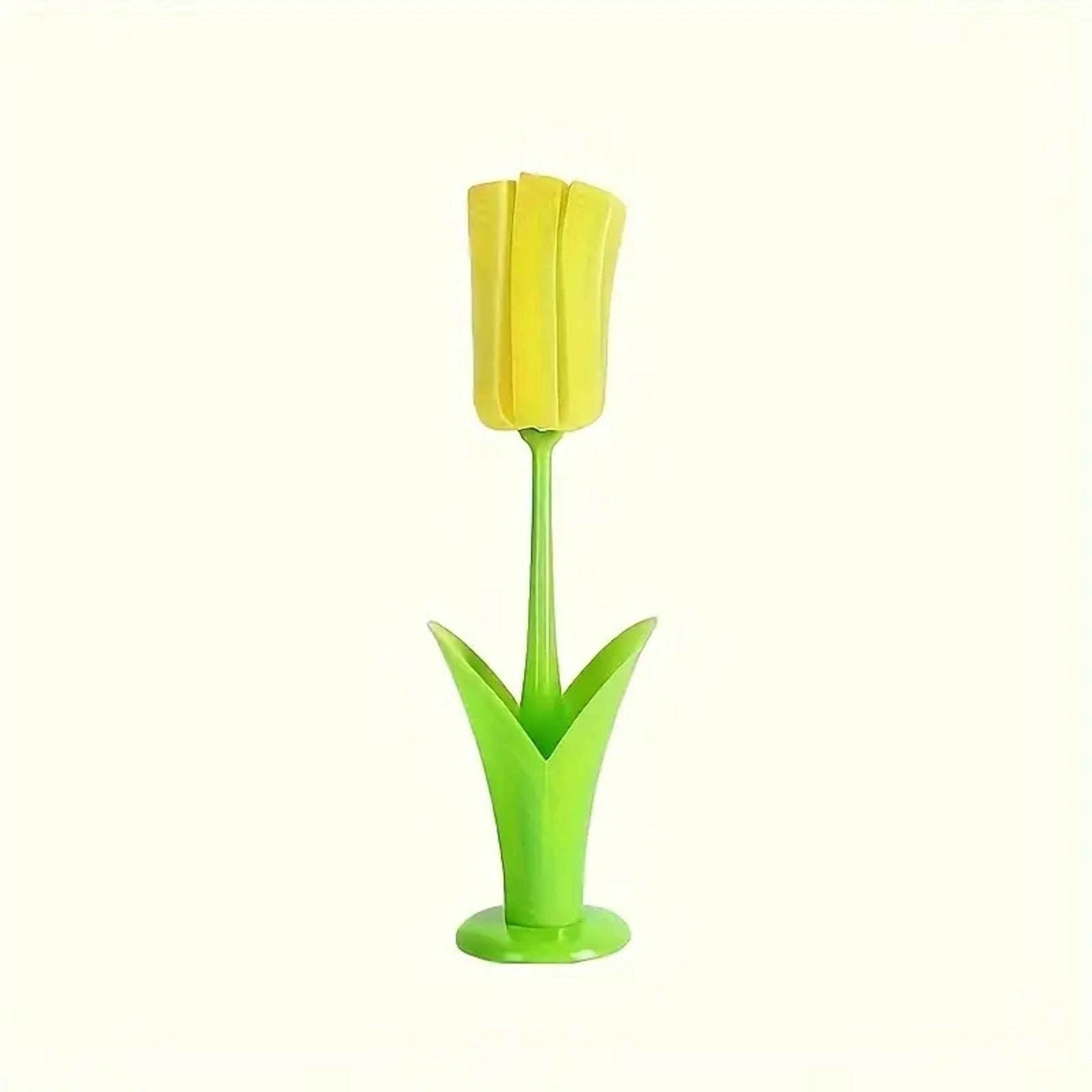 Tulip Bottle Brush Cleaner With Detachable Sponge Head For Glasses Cups  Baby Bottles 4