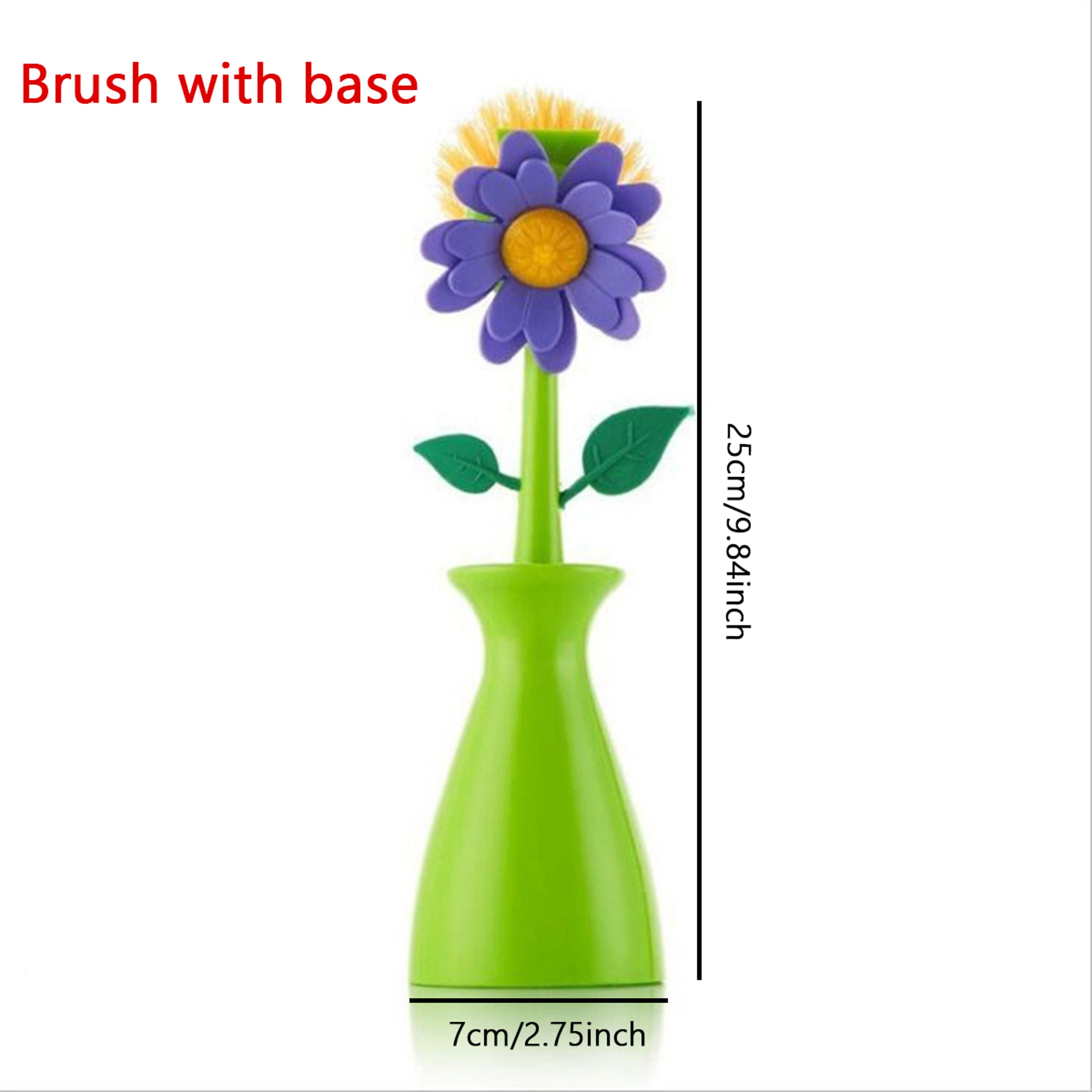 EcoGrip Kitchen Cleaning Brush With Long Handle For Pots Bowls  Cast Iron Pans 2