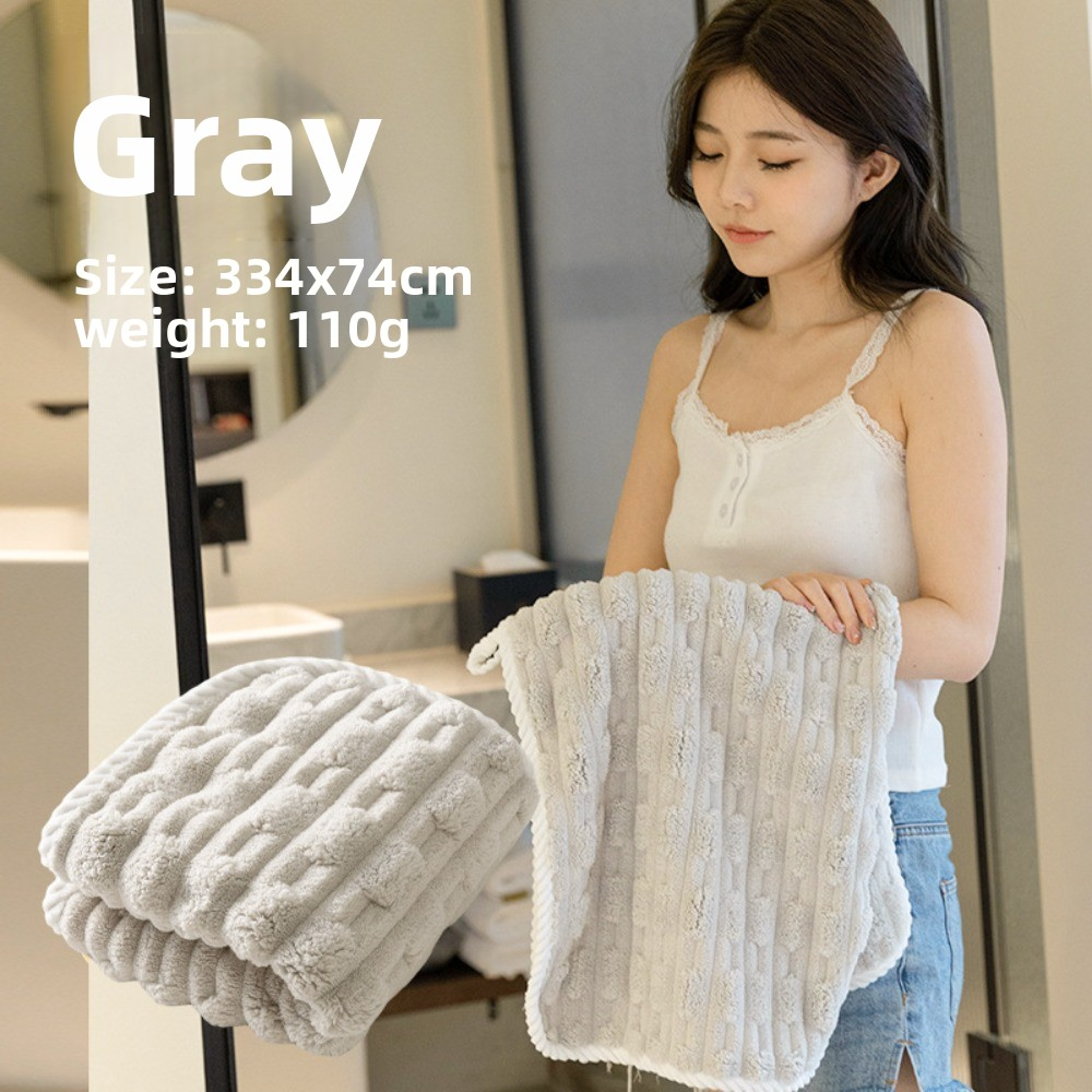 Bamboo Velour Quick Dry Bath Towel Wrap For Adults  Kids 2