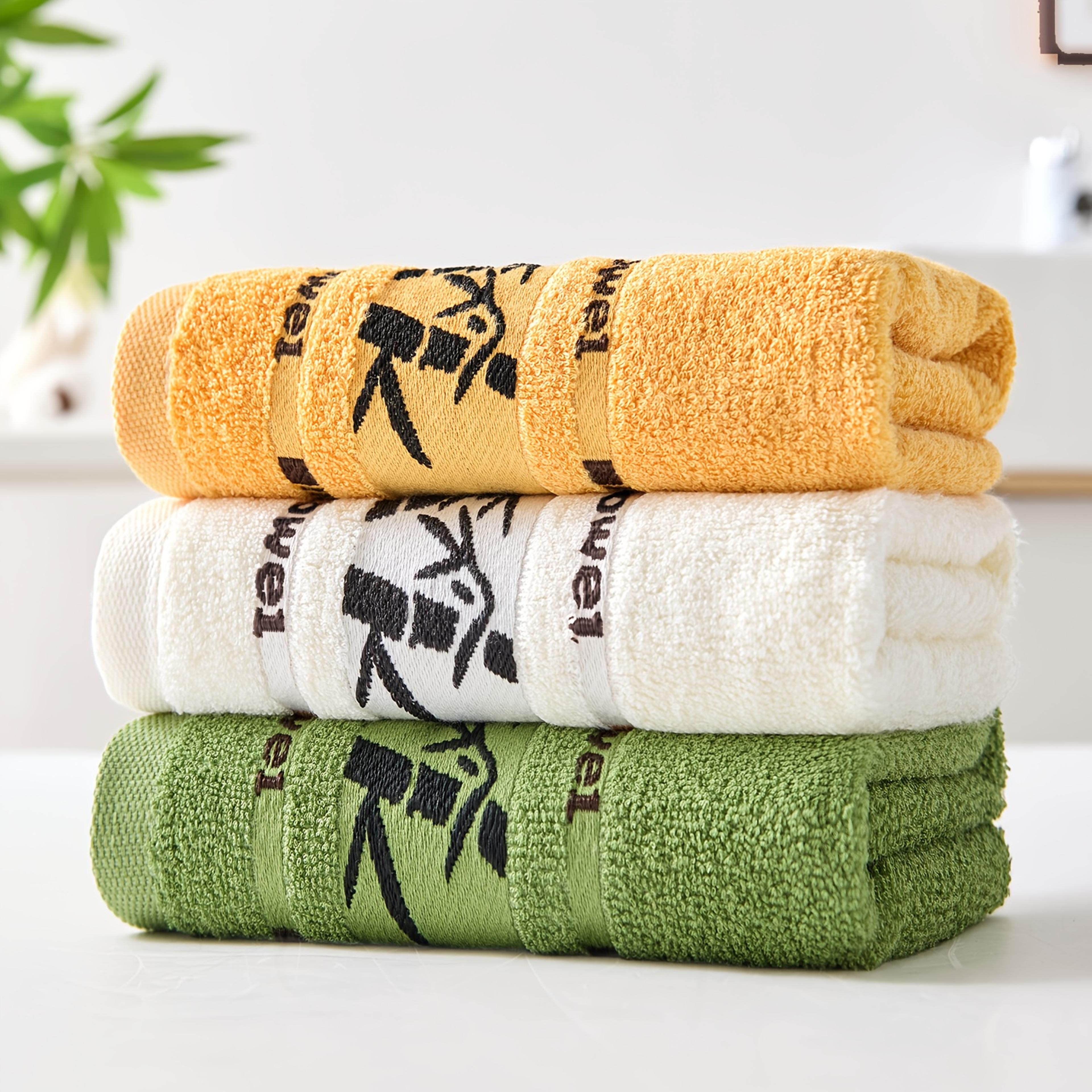 Bamboo Fiber Bath Towel Set Soft Quick Dry Towels For Bathroom And Spa Use 5