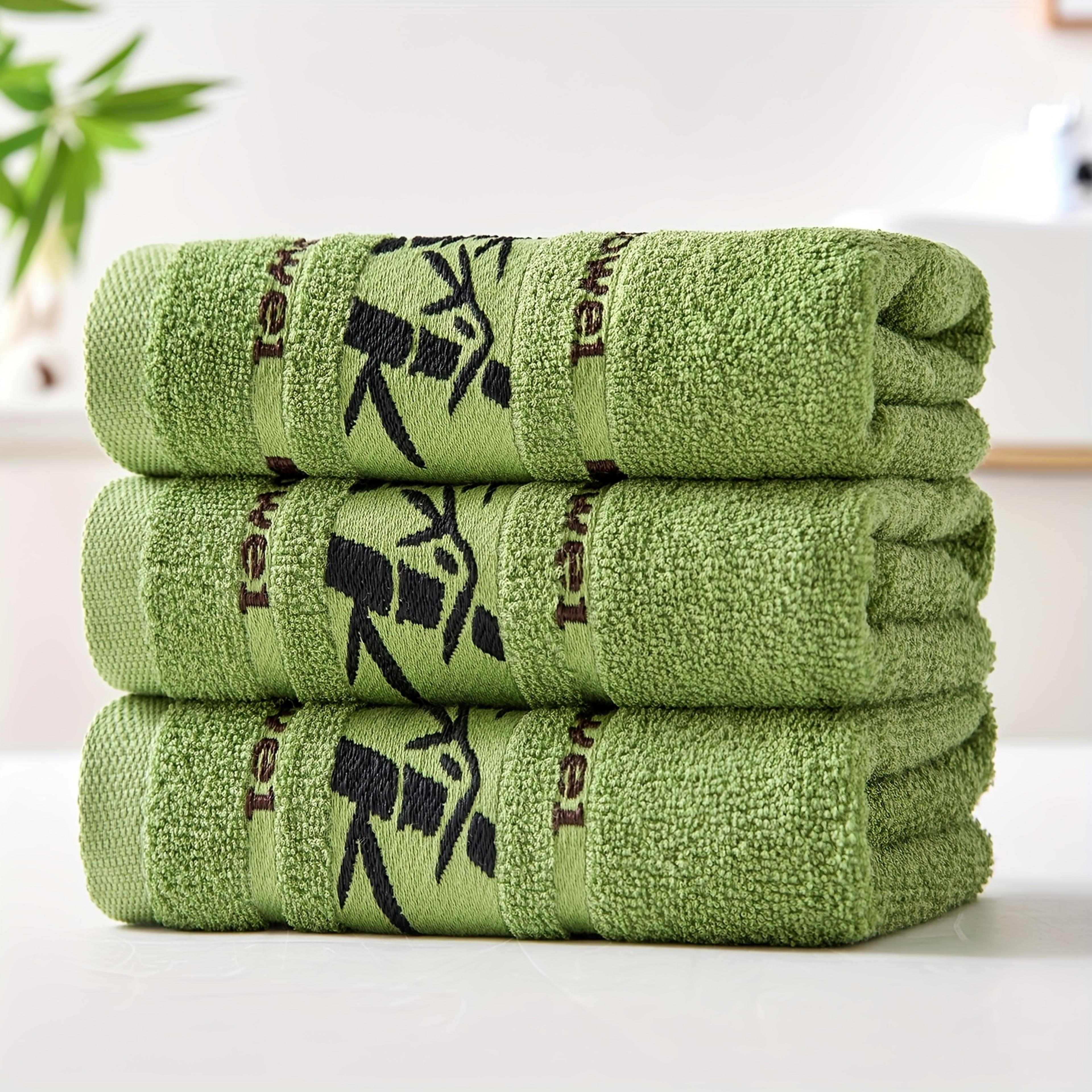 Bamboo Fiber Bath Towel Set Soft Quick Dry Towels For Bathroom And Spa Use 7