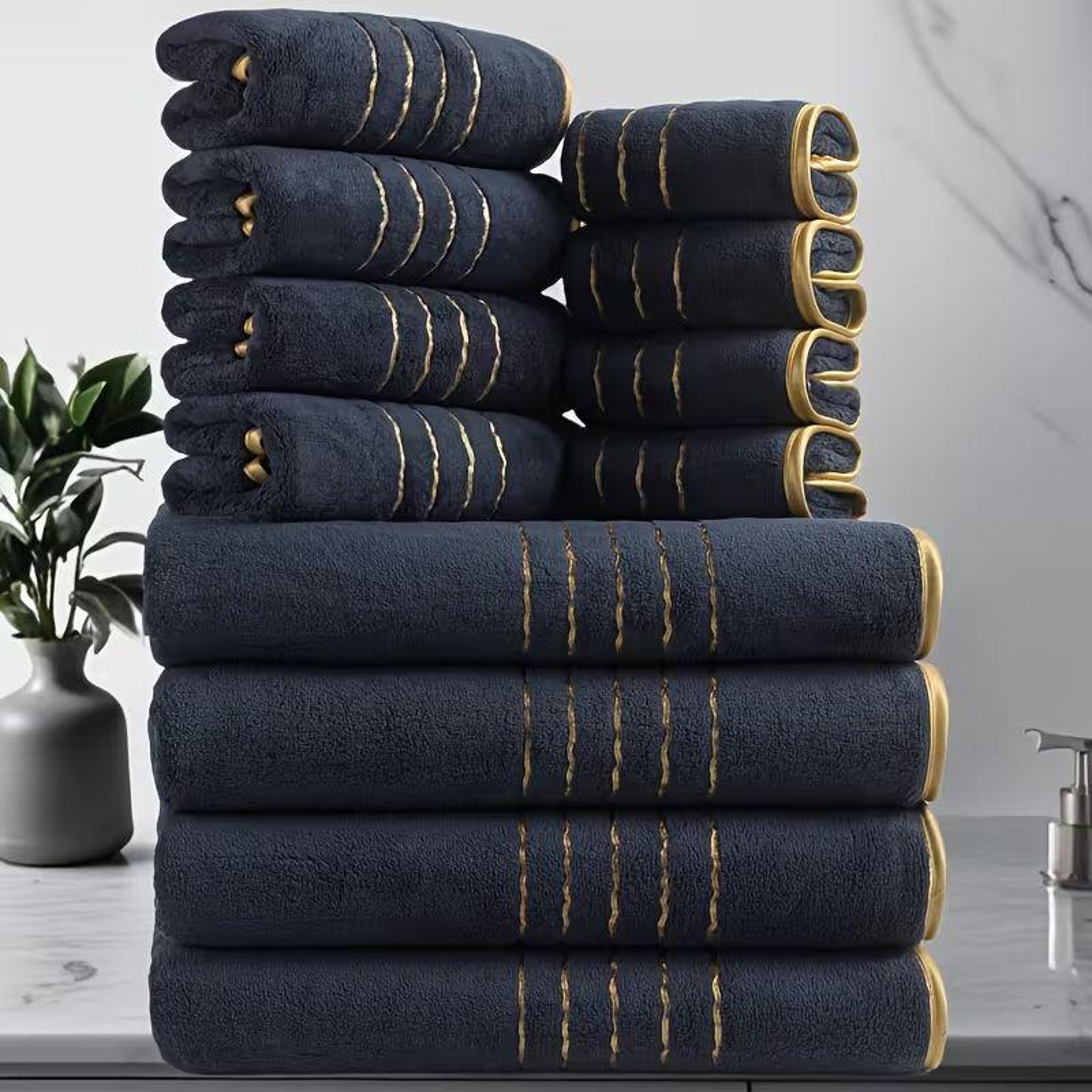 CloudTouch Quick Dry Bath Towels Set  Ultra Soft Coral Fiber Spa  Gym Bath Sheets 6