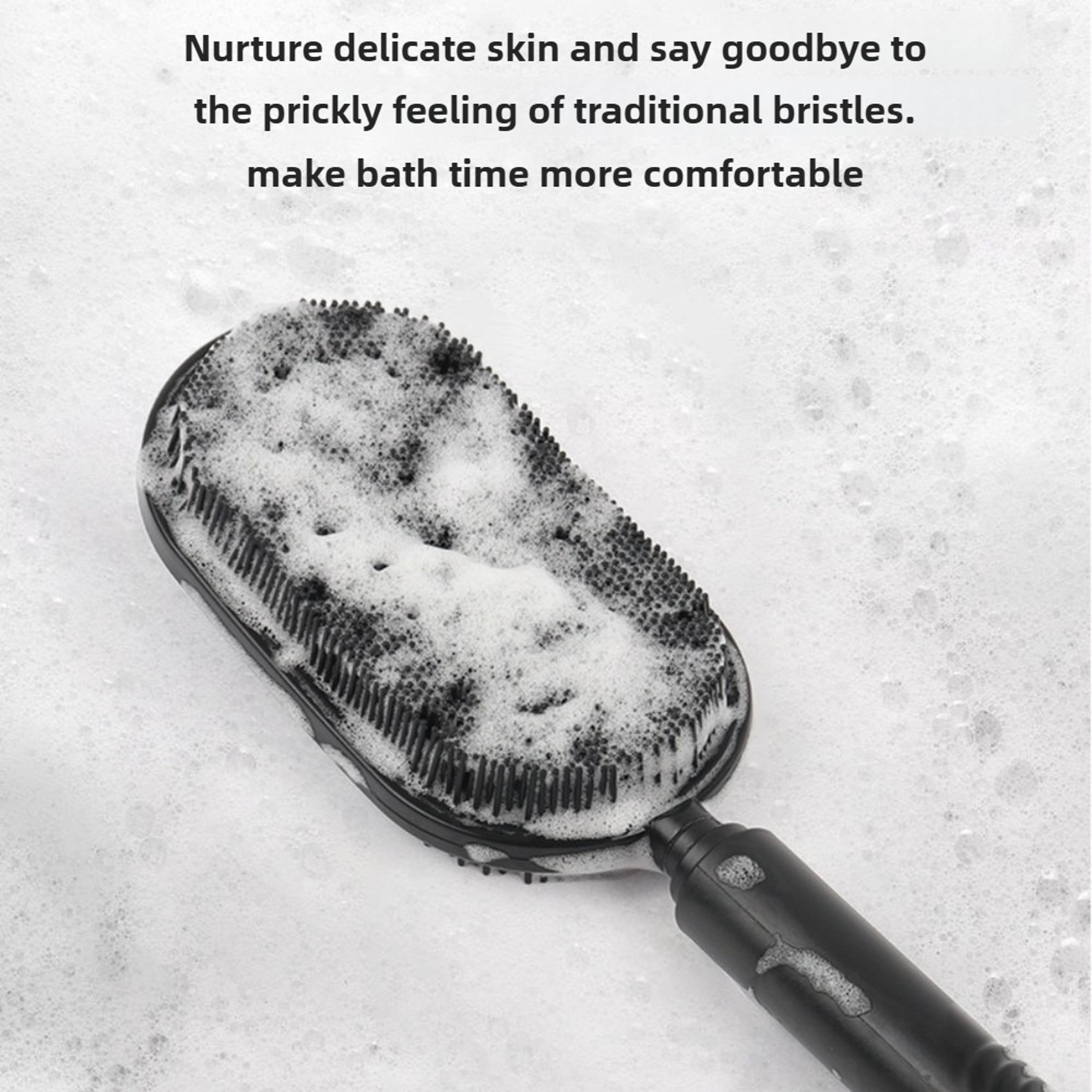 FlexReach Exfoliating Back Scrubber Shower Brush With Massage Grip For FullBody Deep Clean 3