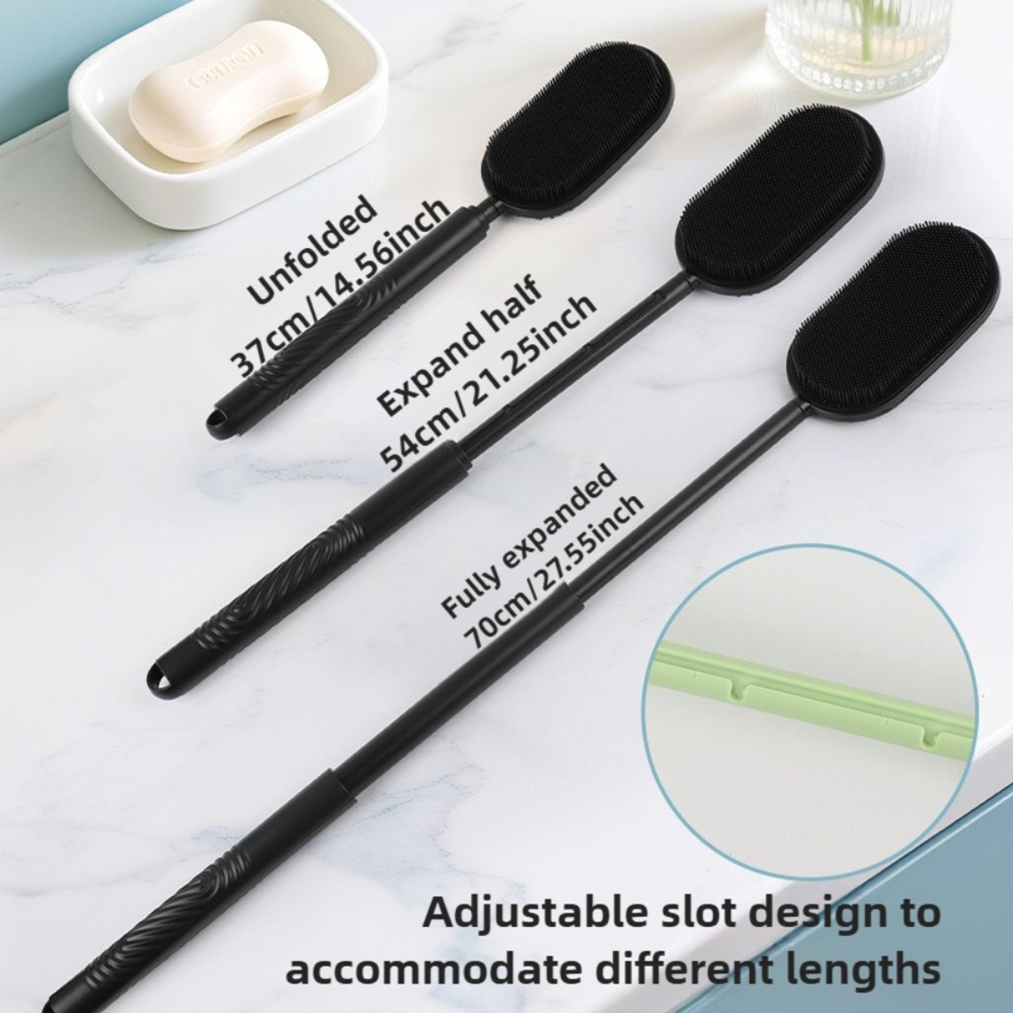 FlexReach Exfoliating Back Scrubber Shower Brush With Massage Grip For FullBody Deep Clean 4