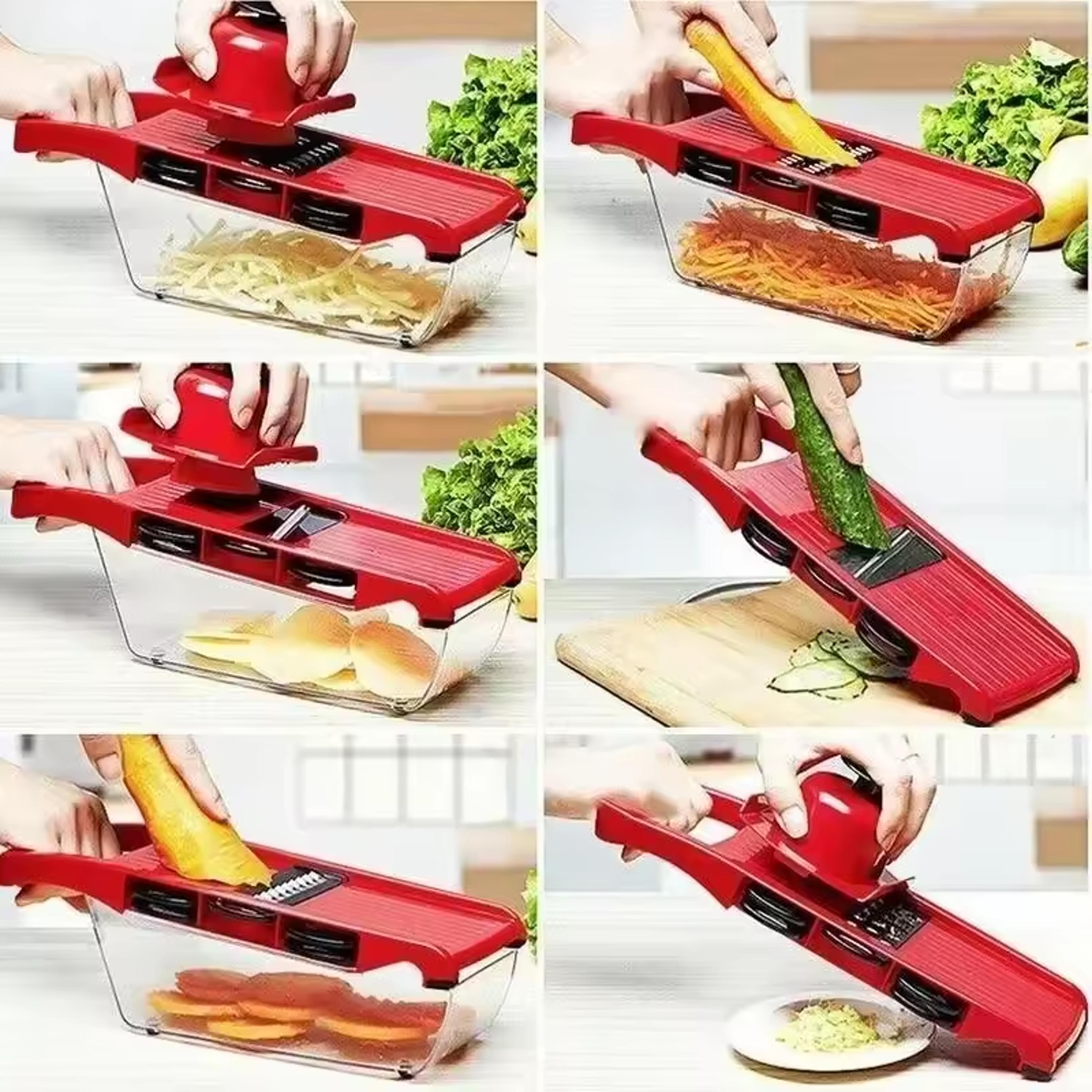 Multi Blade Vegetable Slicer And Mandoline Cutter With Food Container And Peeler 3