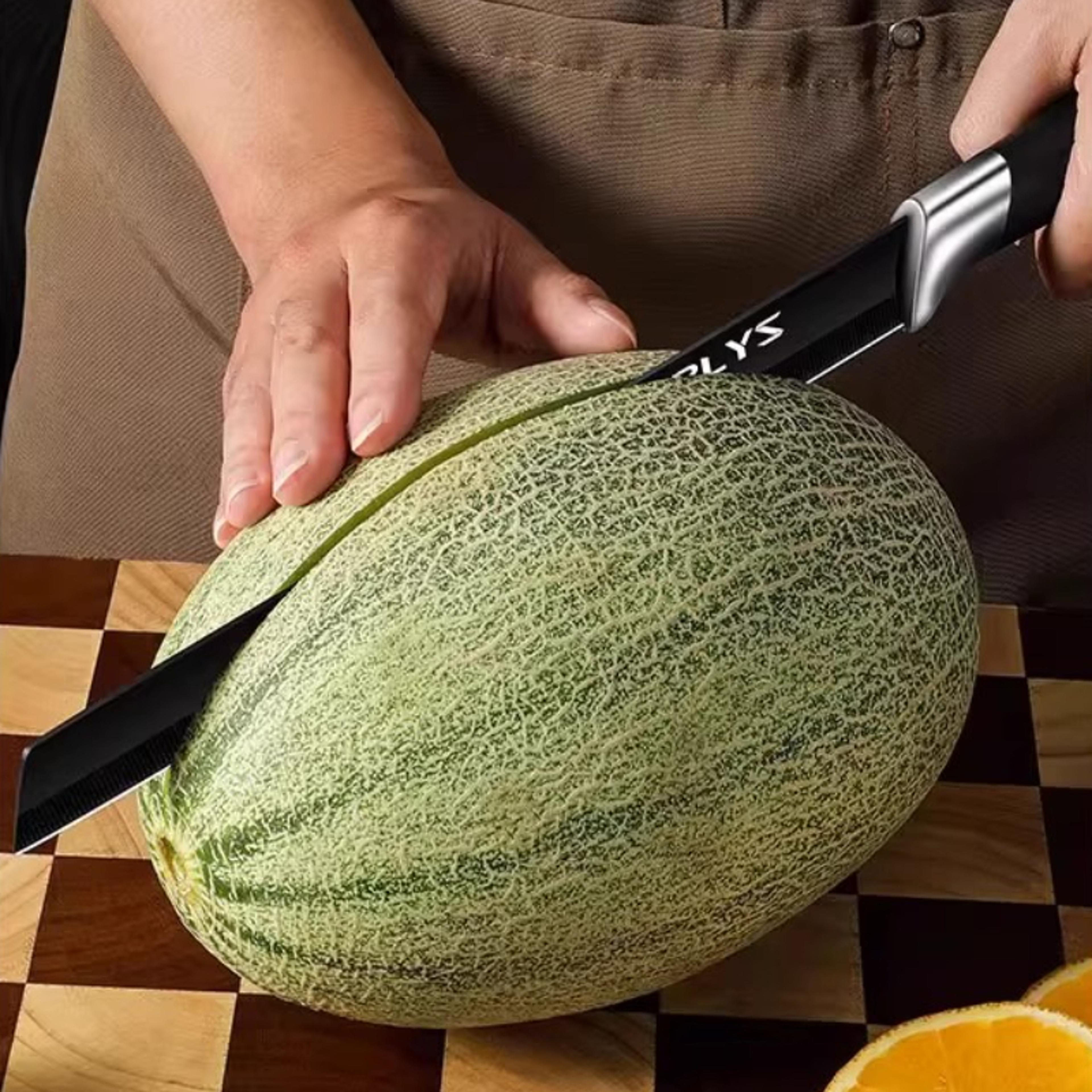 Stainless Steel Watermelon Slicer  Fruit Peeling Knife For Easy Kitchen Prep 3