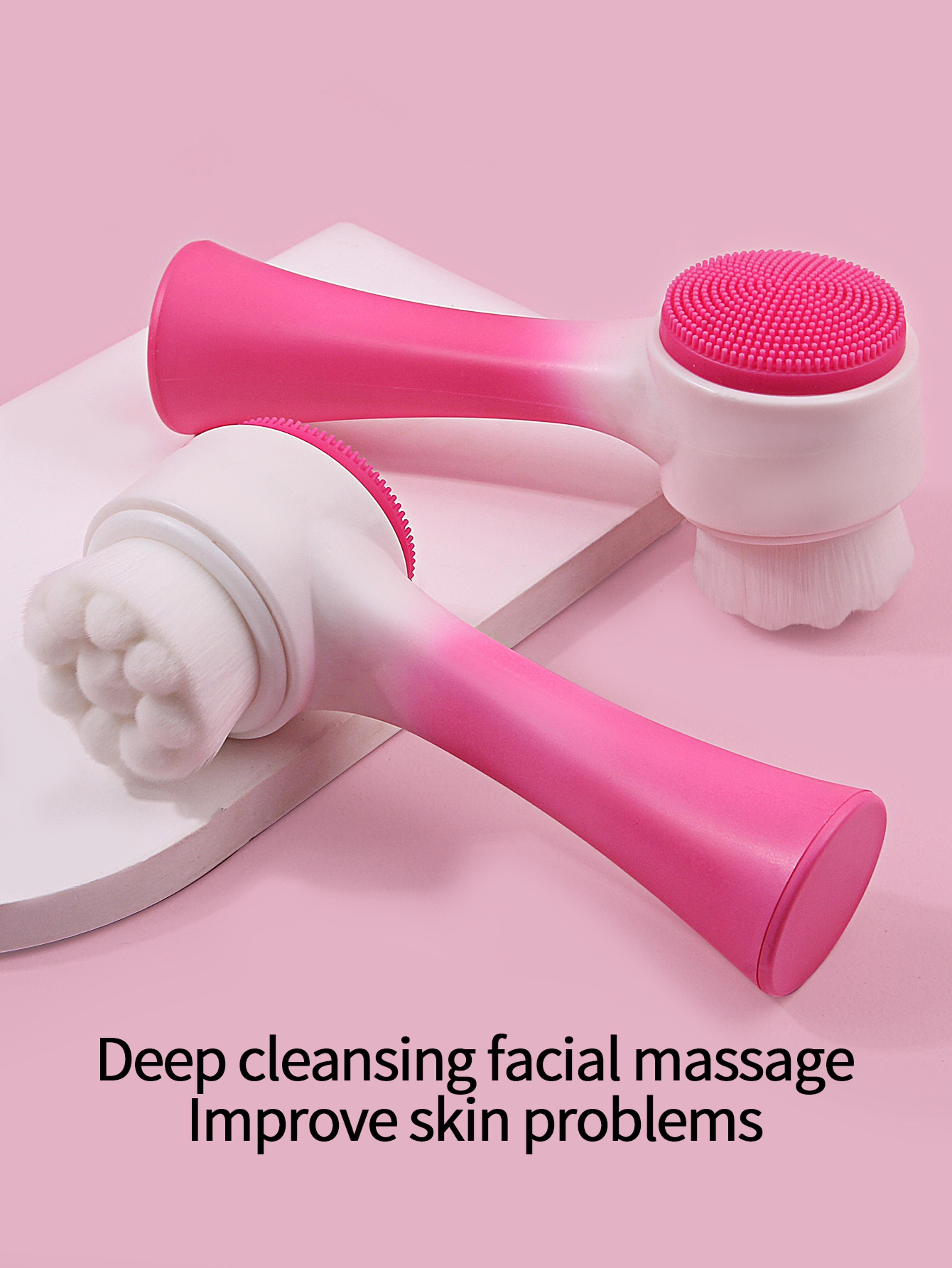 PureGlow Silicone Face Cleansing Brush For Deep Pore Cleansing  Blackhead Removal 4