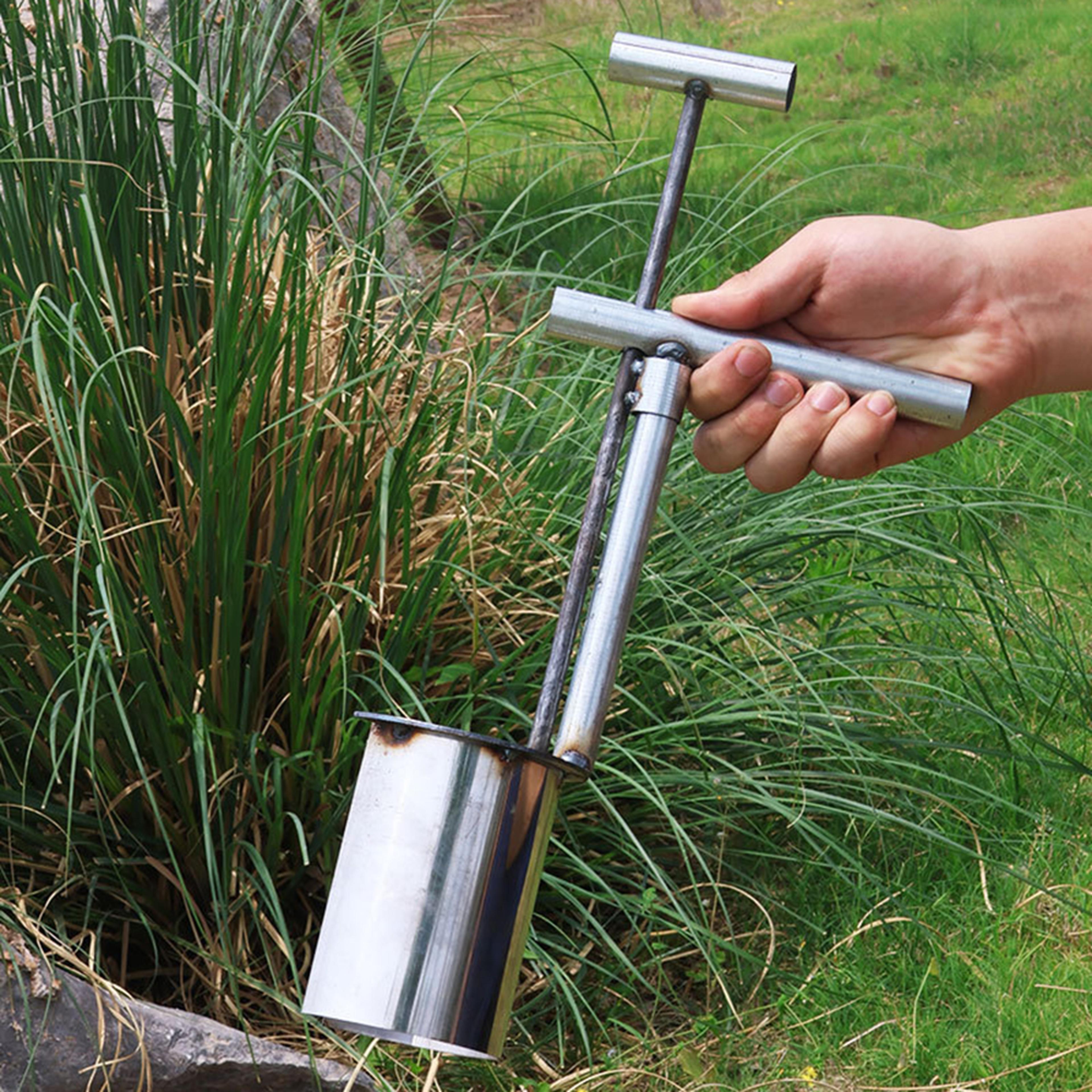 stainless steel seedling transplanter tool for vegetable garden planting