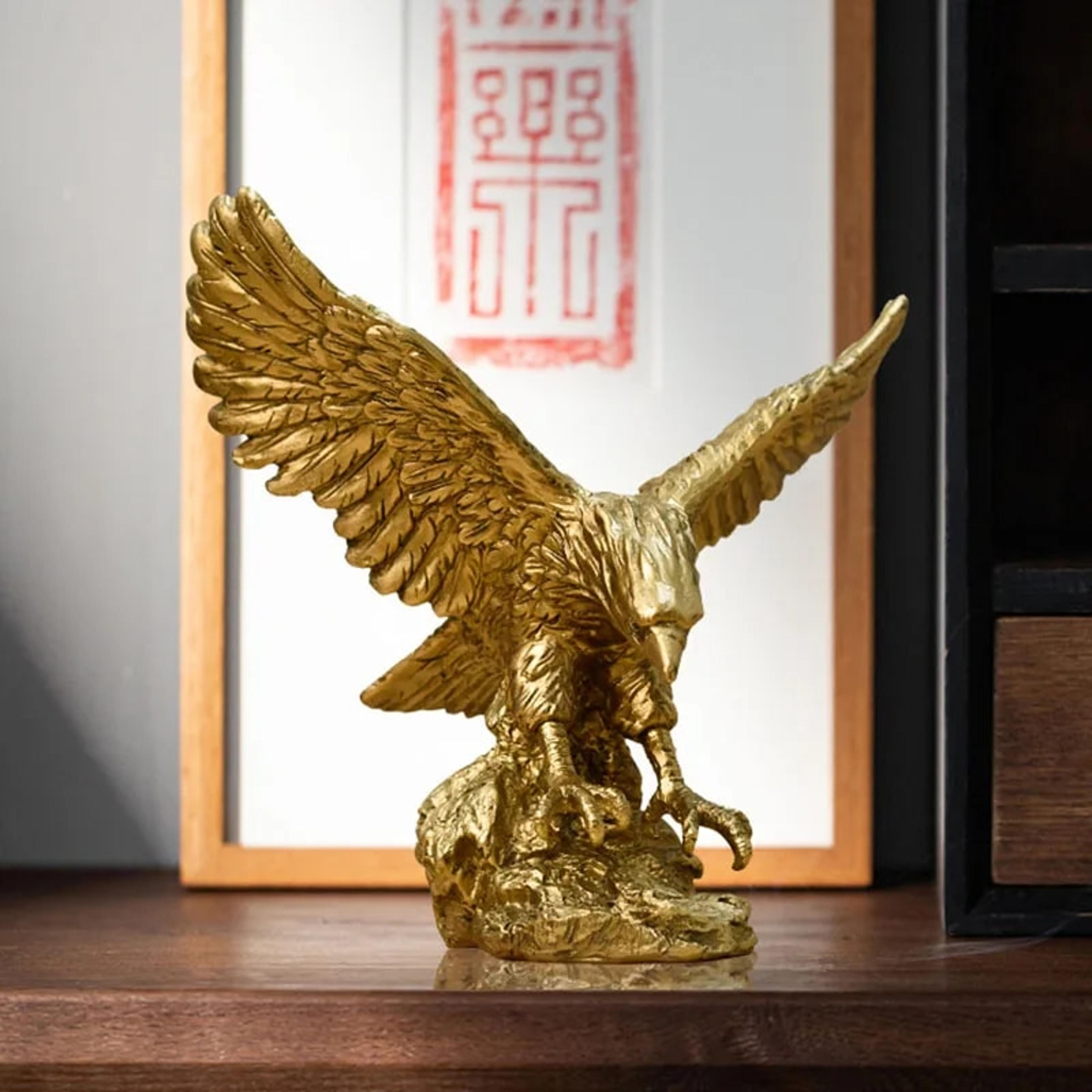 7zL4ResinAmericanGoldenEagleFigurinesHomeOfficeDesktopDecorationModelCollectionStatuesOr