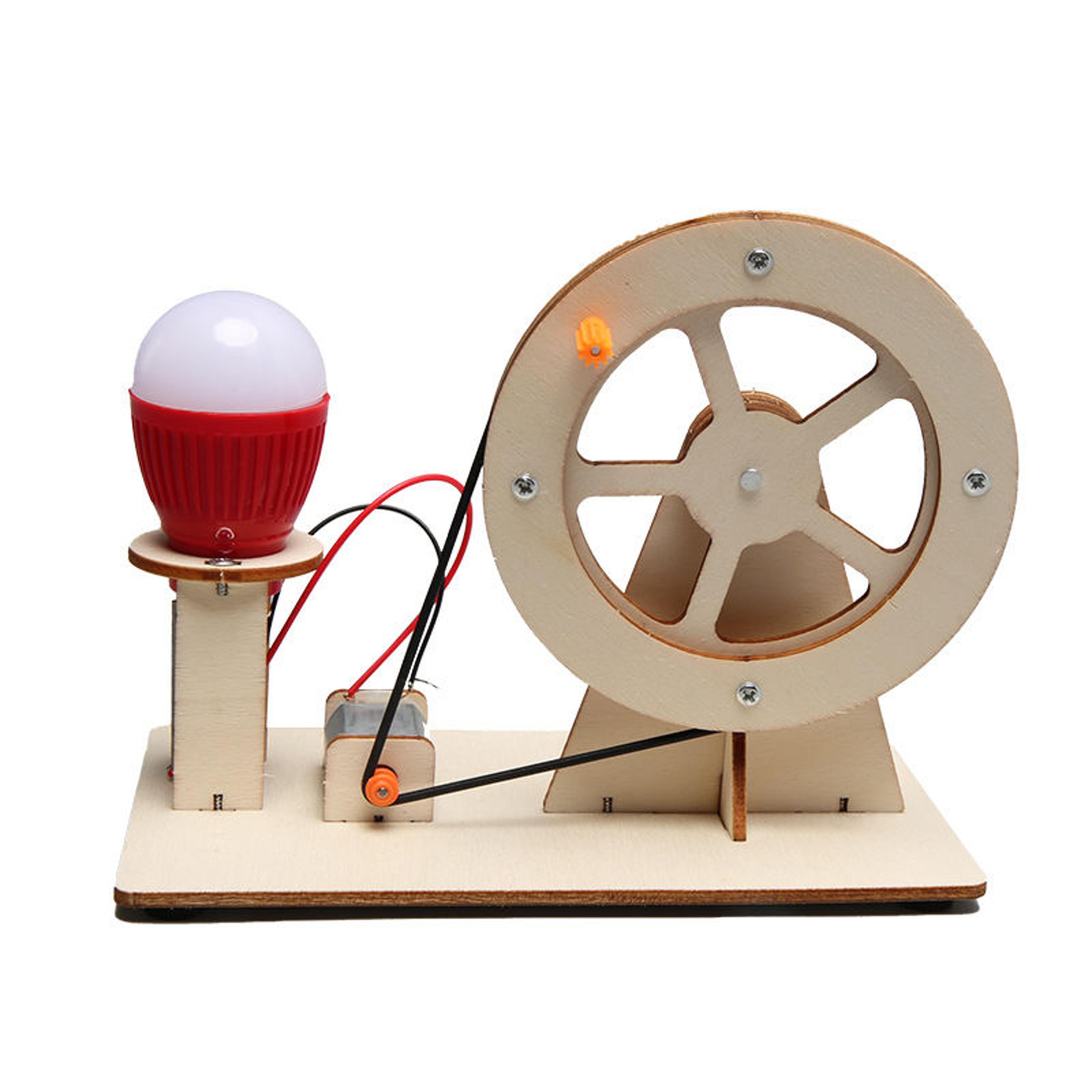DIY HandCranked Generator Physics Experiment Kit For Kids STEM Learning  Technology Toy 4