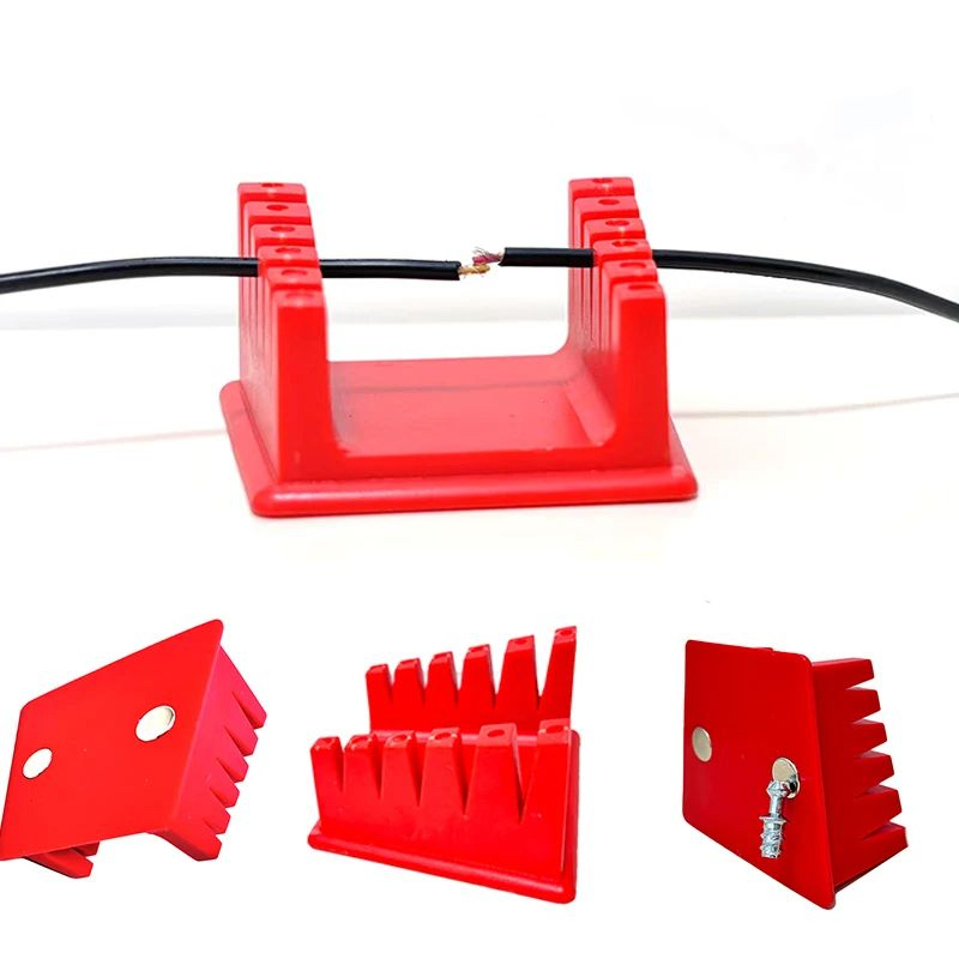 abs wire fixture & cable clamp holder, 5-gear adjustable soldering wire holder for 30awg-12awg welding bench