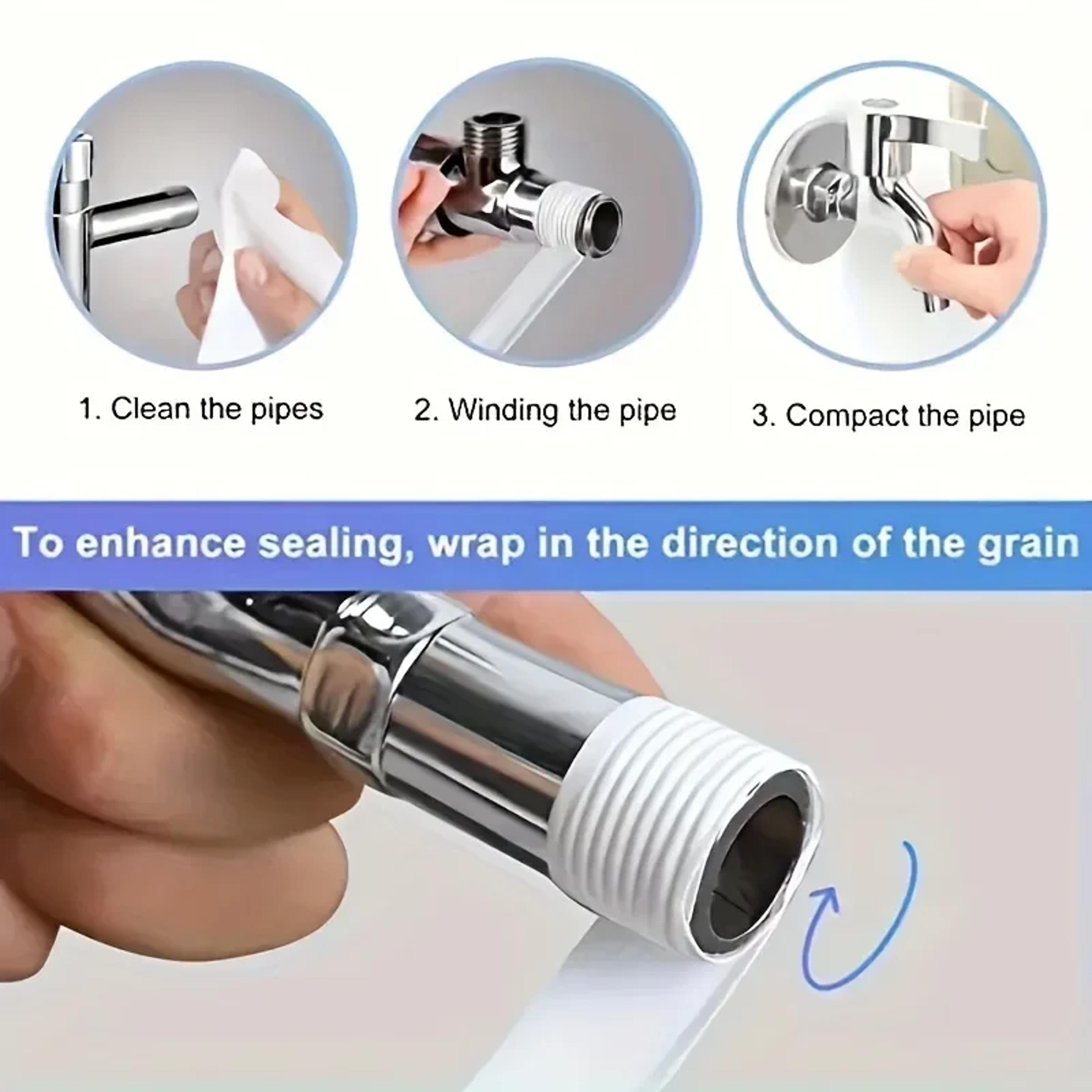 Professional PTFE Seal Tape Waterproof Leak Repair Tape For Plumbing  Gas Fittings High Temp Resist 5