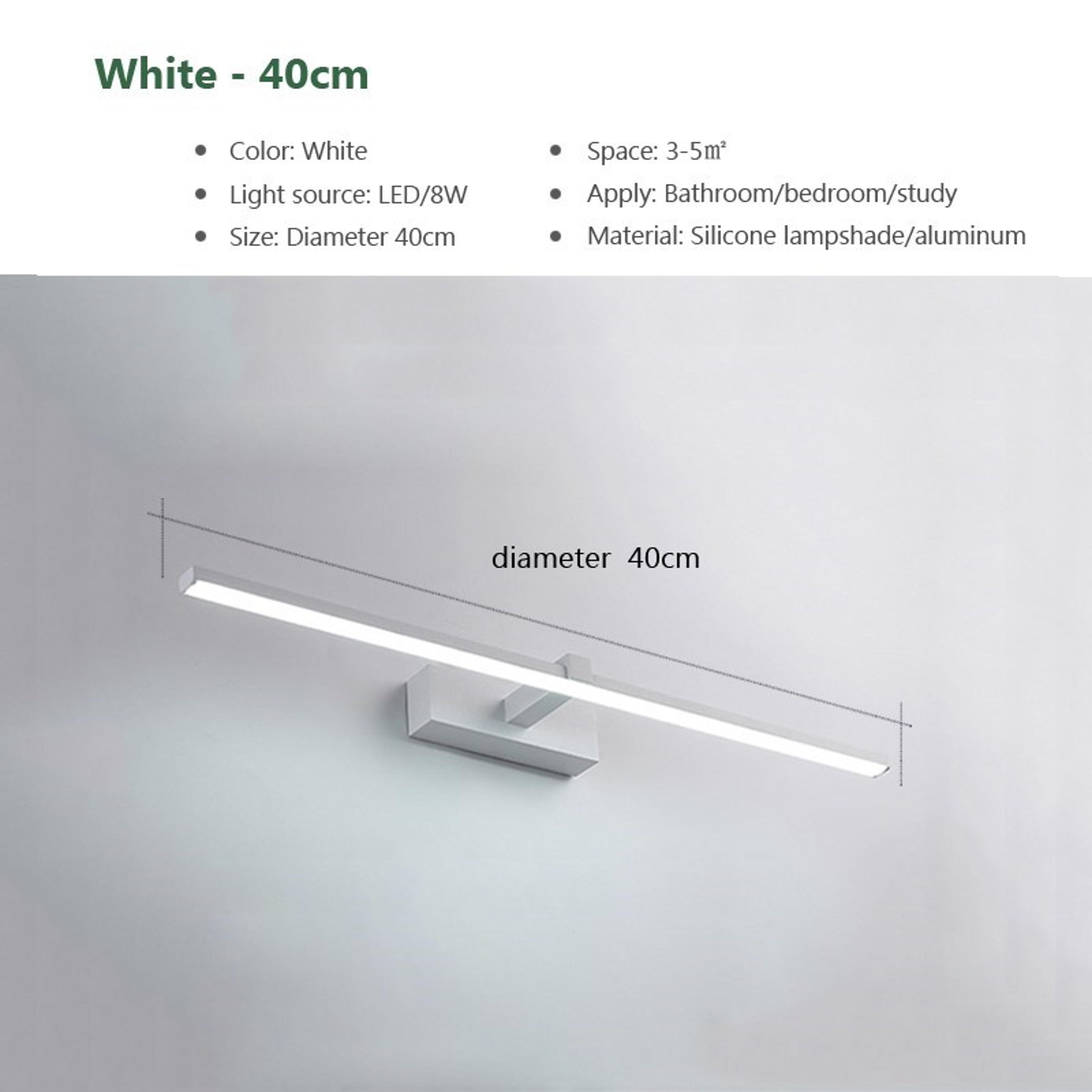 Bathroom Waterproof White Black LED Flat Lamp Led Mirror Lights Wall Lamps Modern Indoor Wall Lamp  2