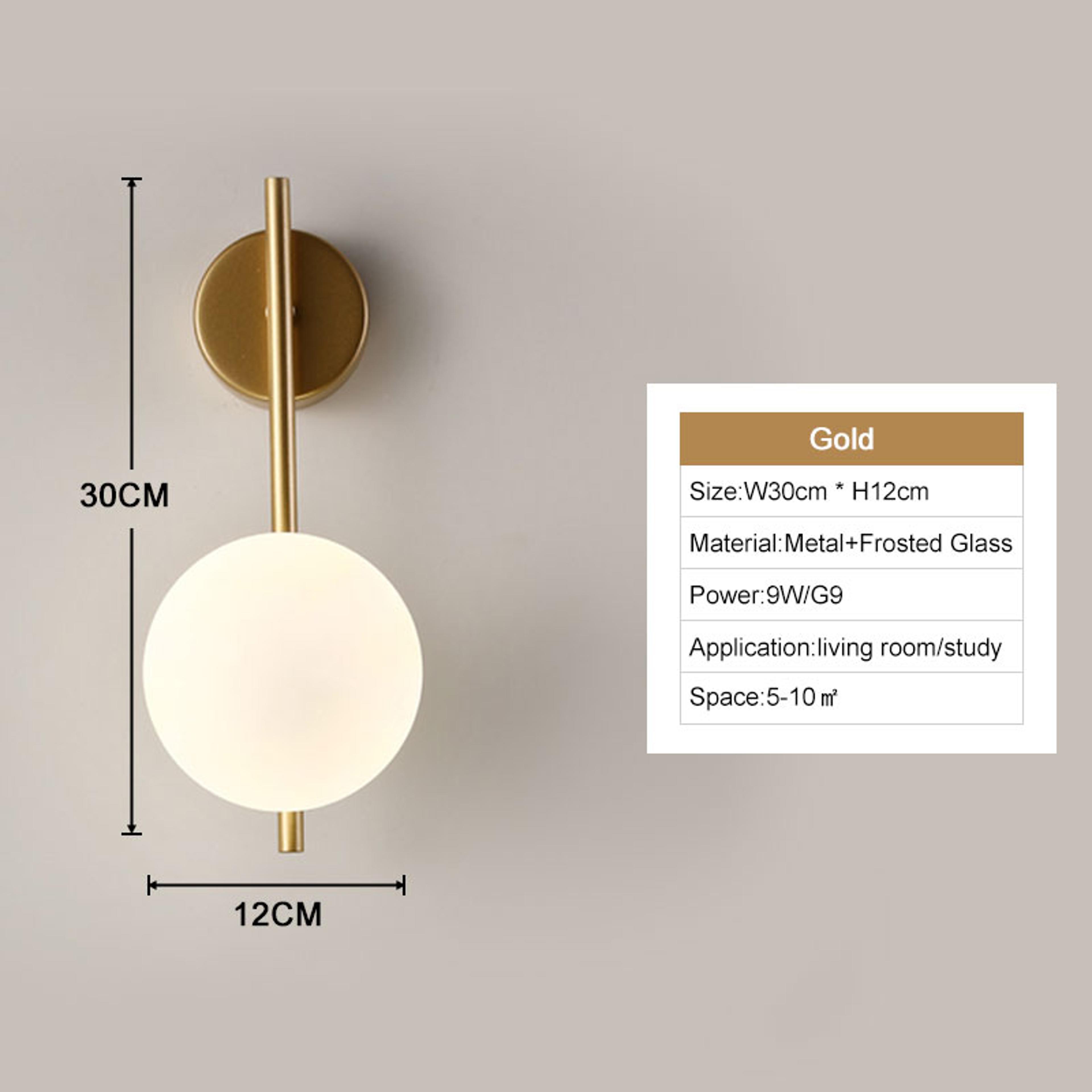 Black Gold Interior LED Wall Lamps Wall Lights With Bulb For Bedroom LED Wall Sconce For Home Light 1