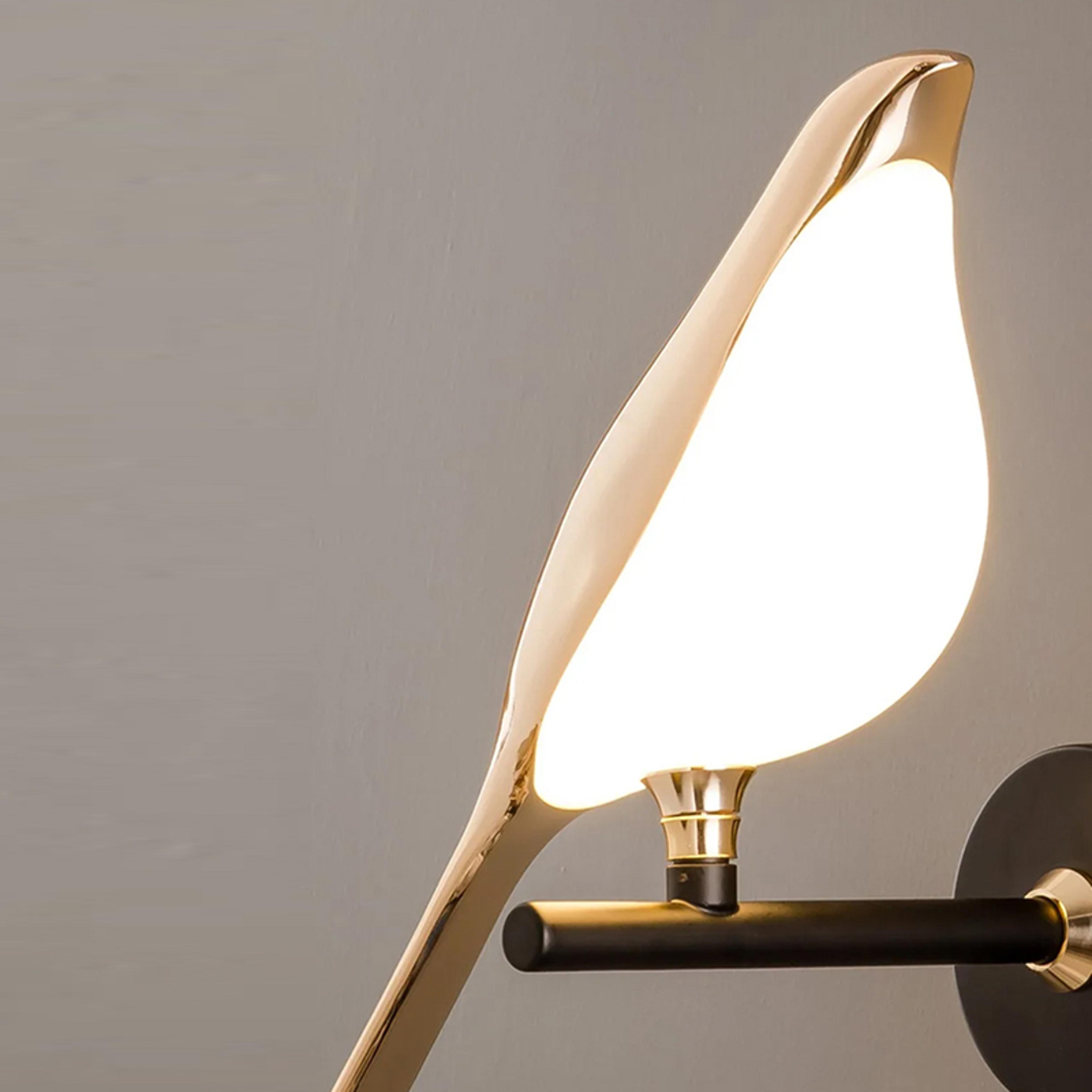 Nordic Golden Bird LED Wall Lights Parlor Bar Creative Wall Lamps Novelty Sconces Bedroom Bedside L
