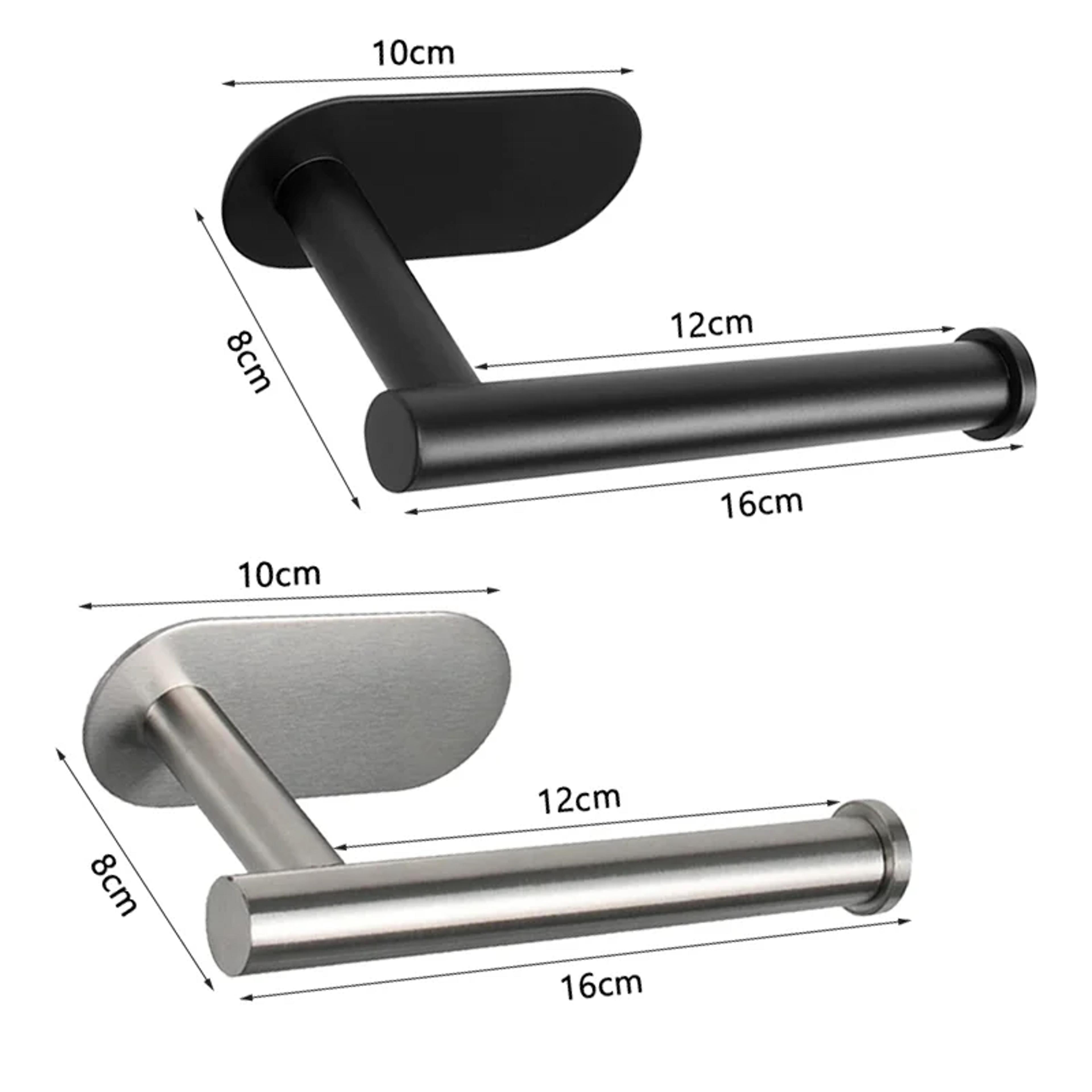 Stainless Steel No Punching Wall Mounted Toilet Paper Holder Rustproof Bathroom Kitchen Roll Paper  3