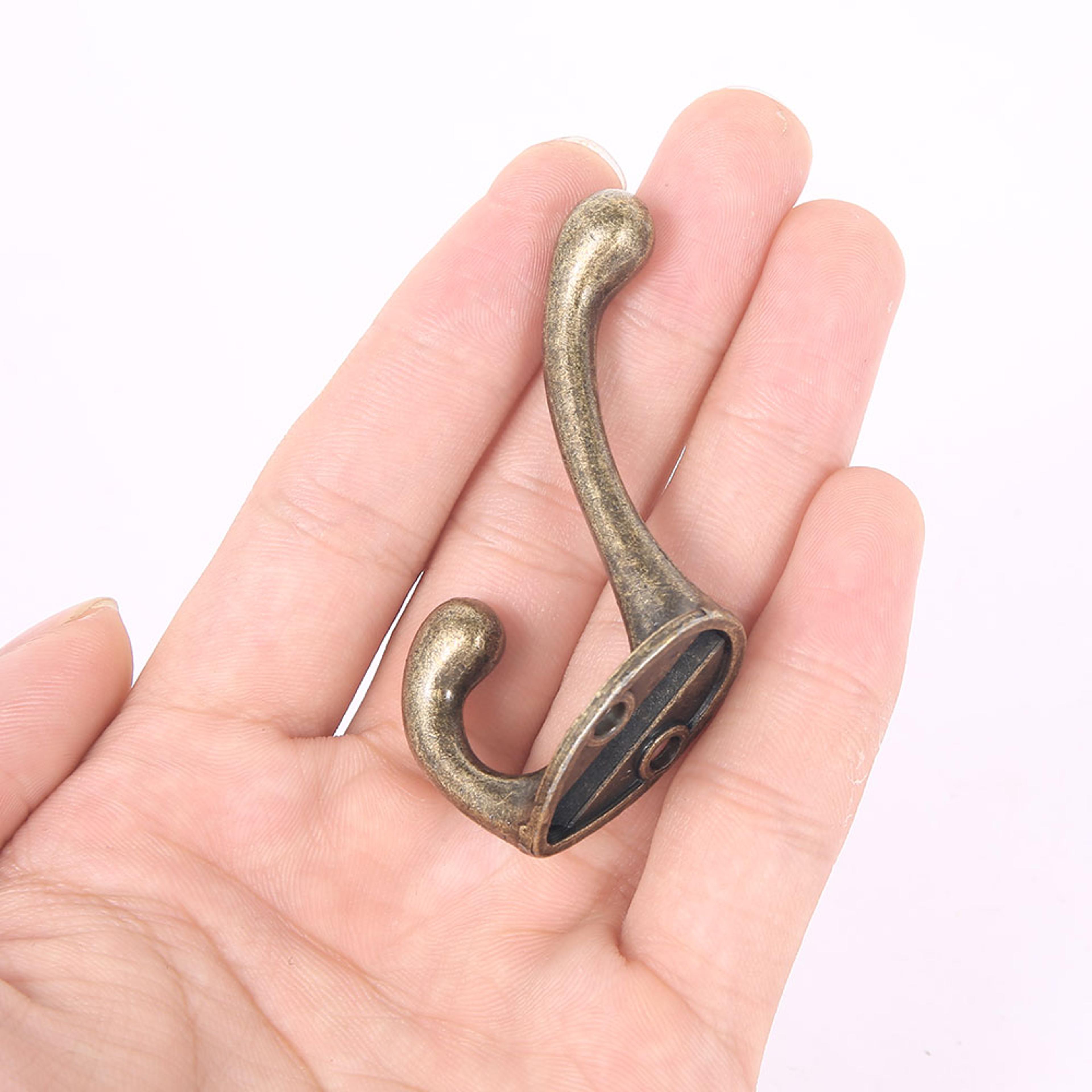 Bronze Vintage Clothes Hanger Coat Hooks Wall Mounted Heavy Duty Dual Coat Rack With Screw For Door 2