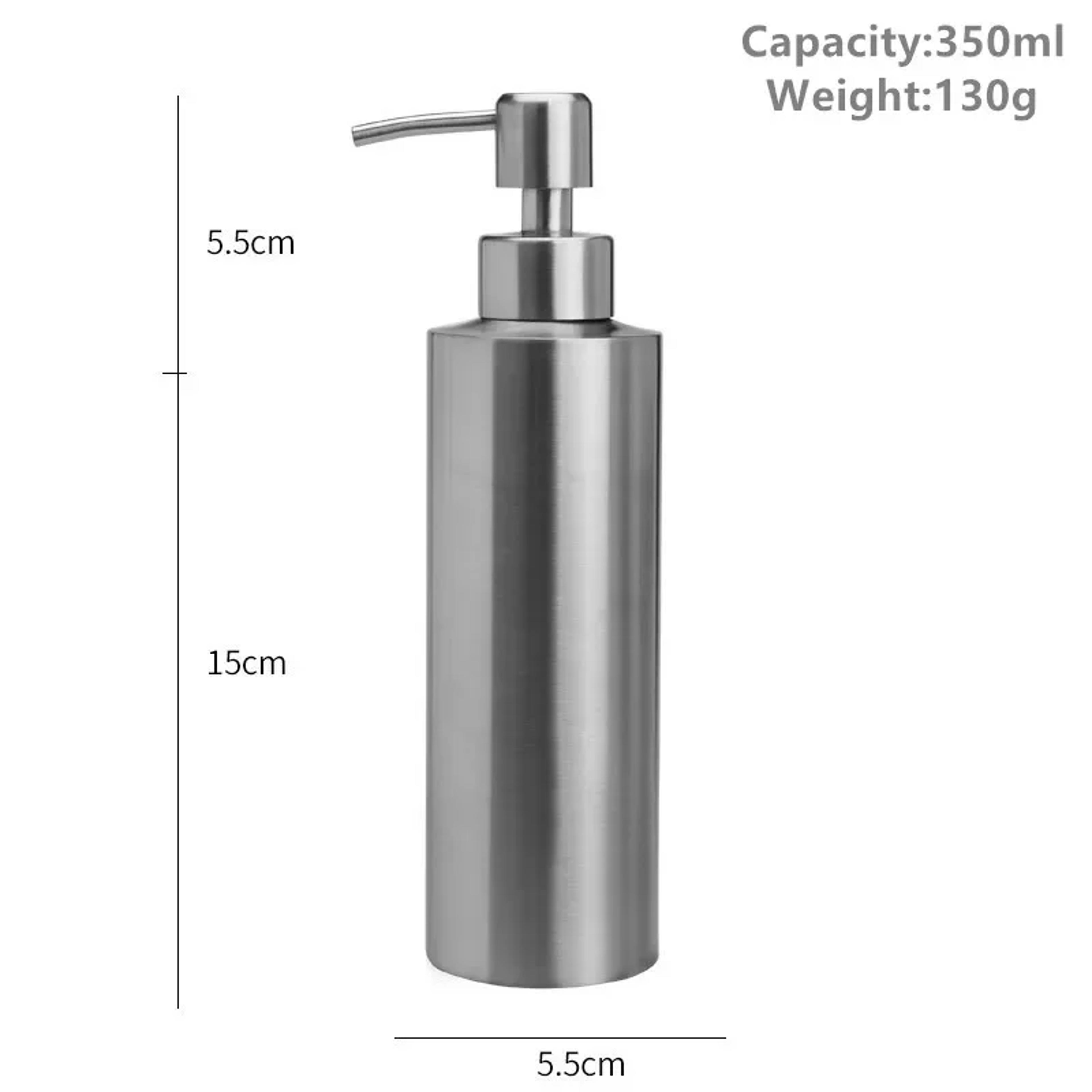 Stainless Steel Liquid Soap Dispenser Bottle Silver Rose Gold Lotion Pump For Hand Soap 4