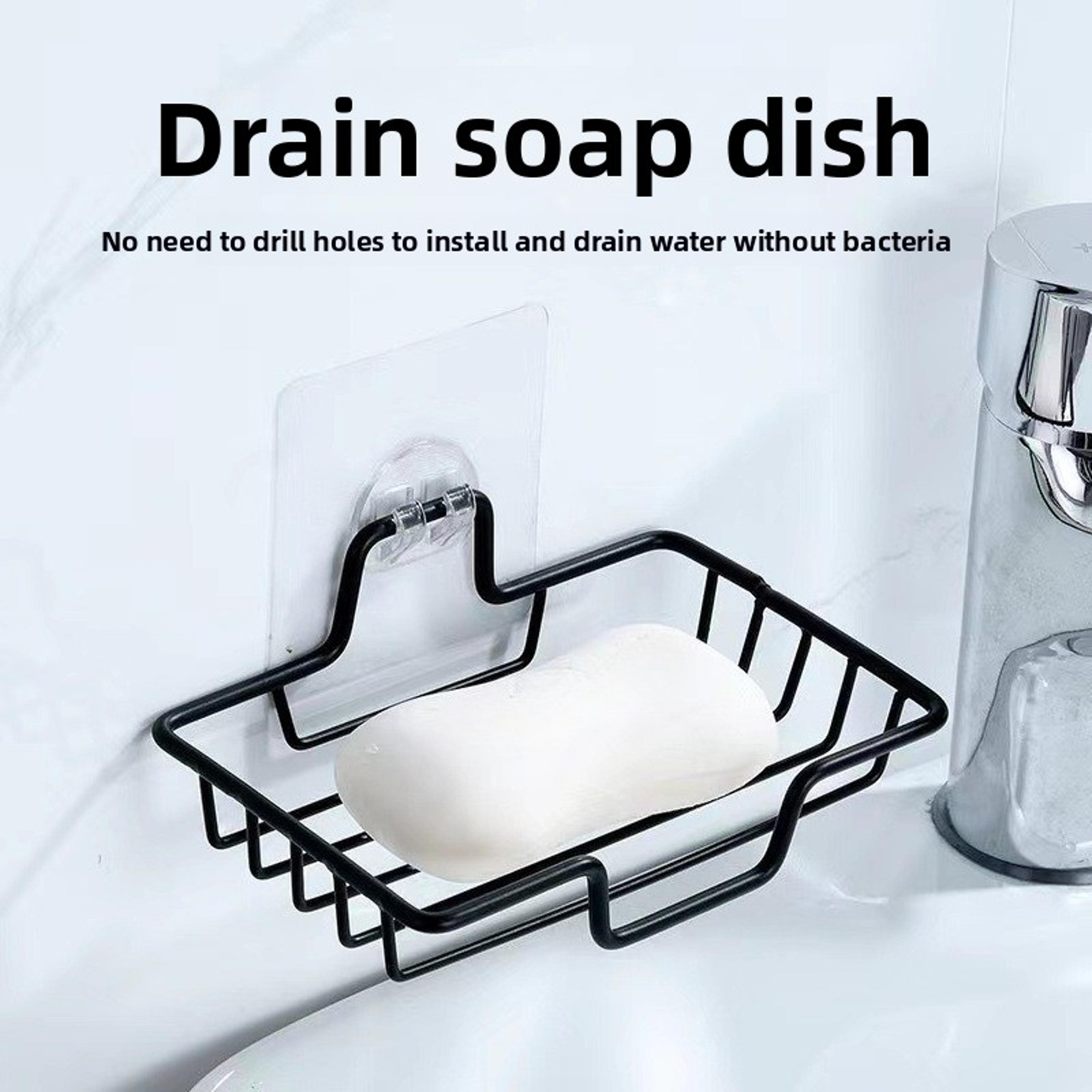 Wall Mounted Stainless Steel Soap Holder No Drill Bathroom Hanger Holds 2 Soaps Perfect Gift For Ha 4