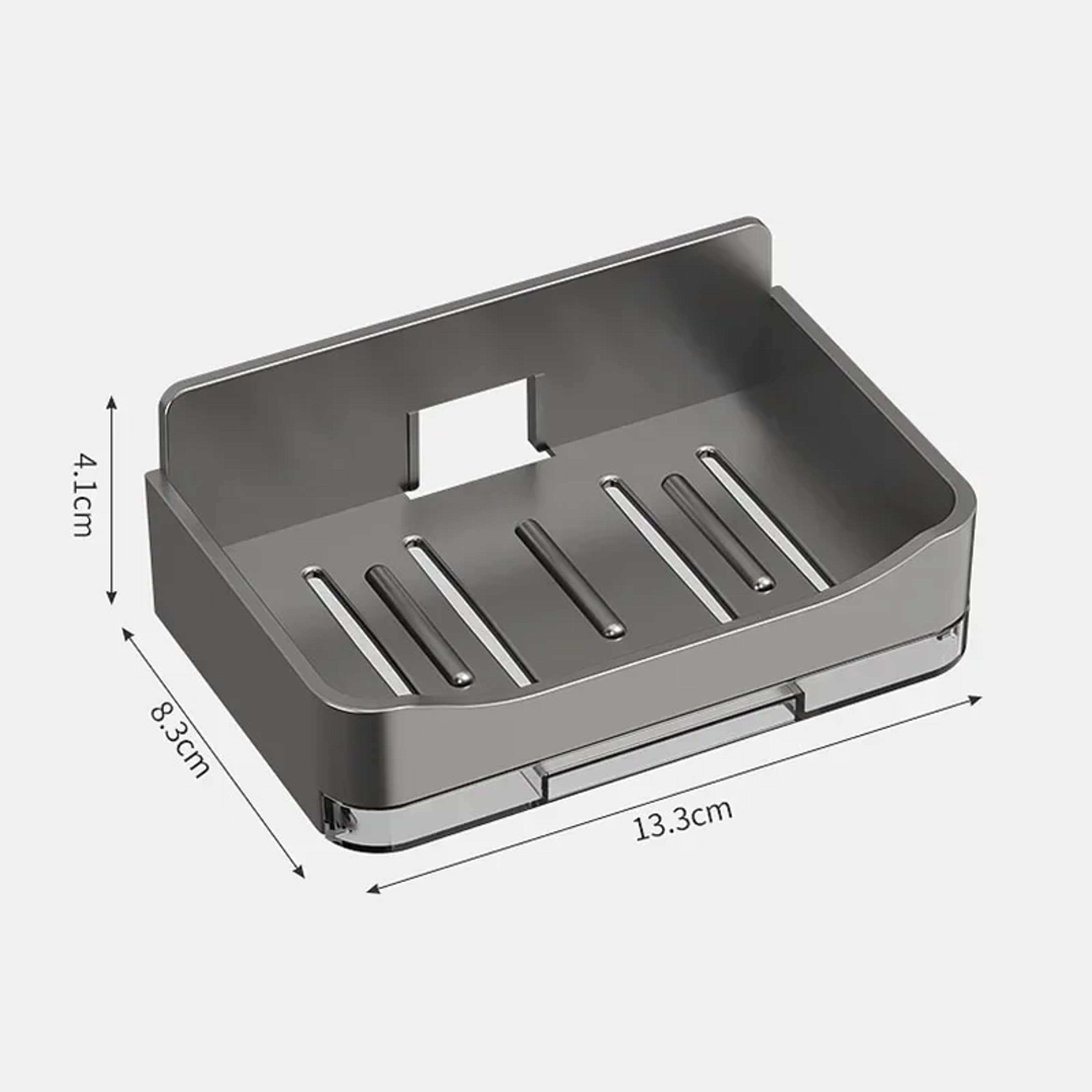 Wall Mounted Bathroom Soap Holder FreePunching Soap Sponge Organizer Double Drainage Soap Dish Bath 5