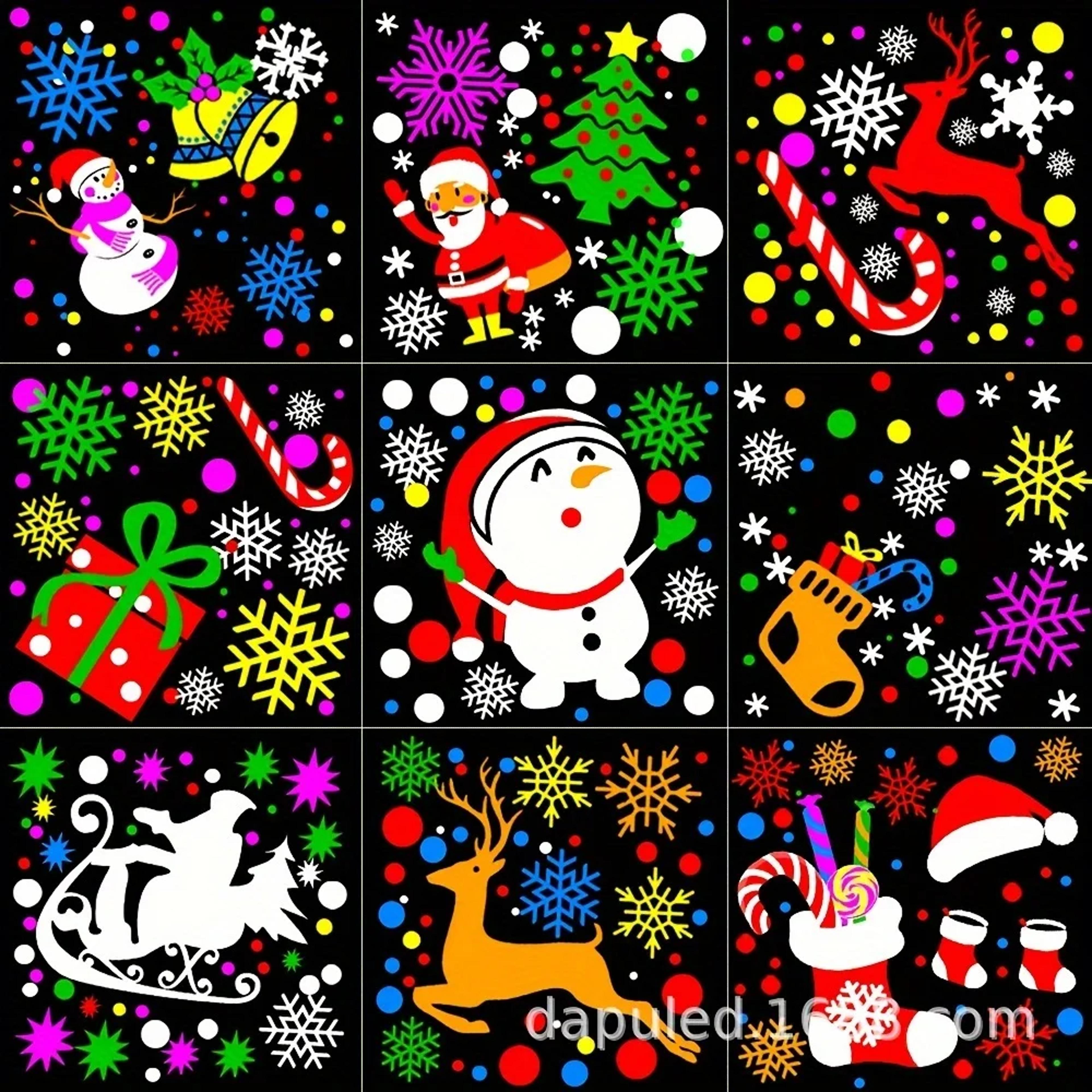Christmas Laser Projector Light with Snowflake Effects Waterproof Rotating LED Stage Lights for Fe