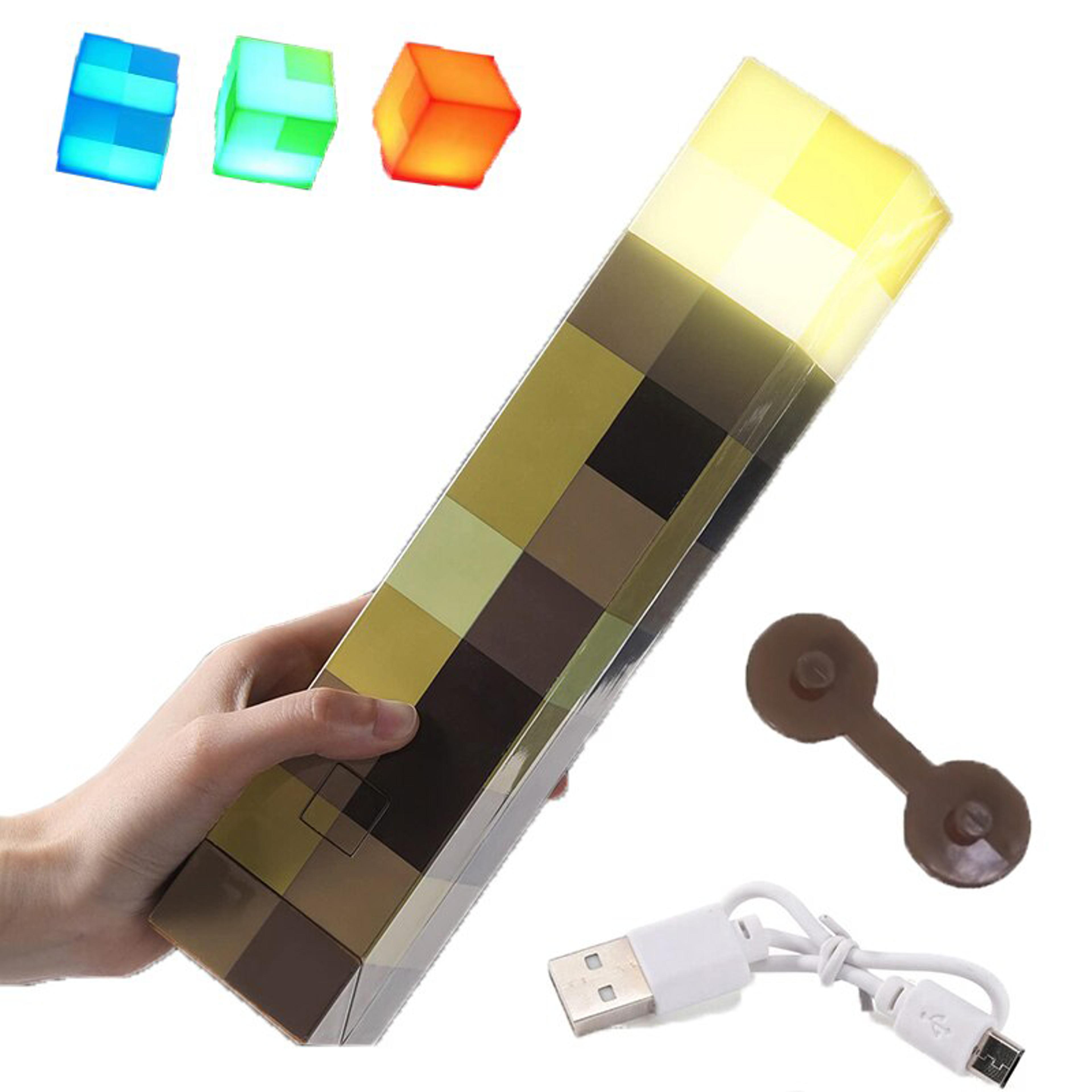 usb rechargeable brownstone torch lamp, led night light with buckle for bedroom & children's gift