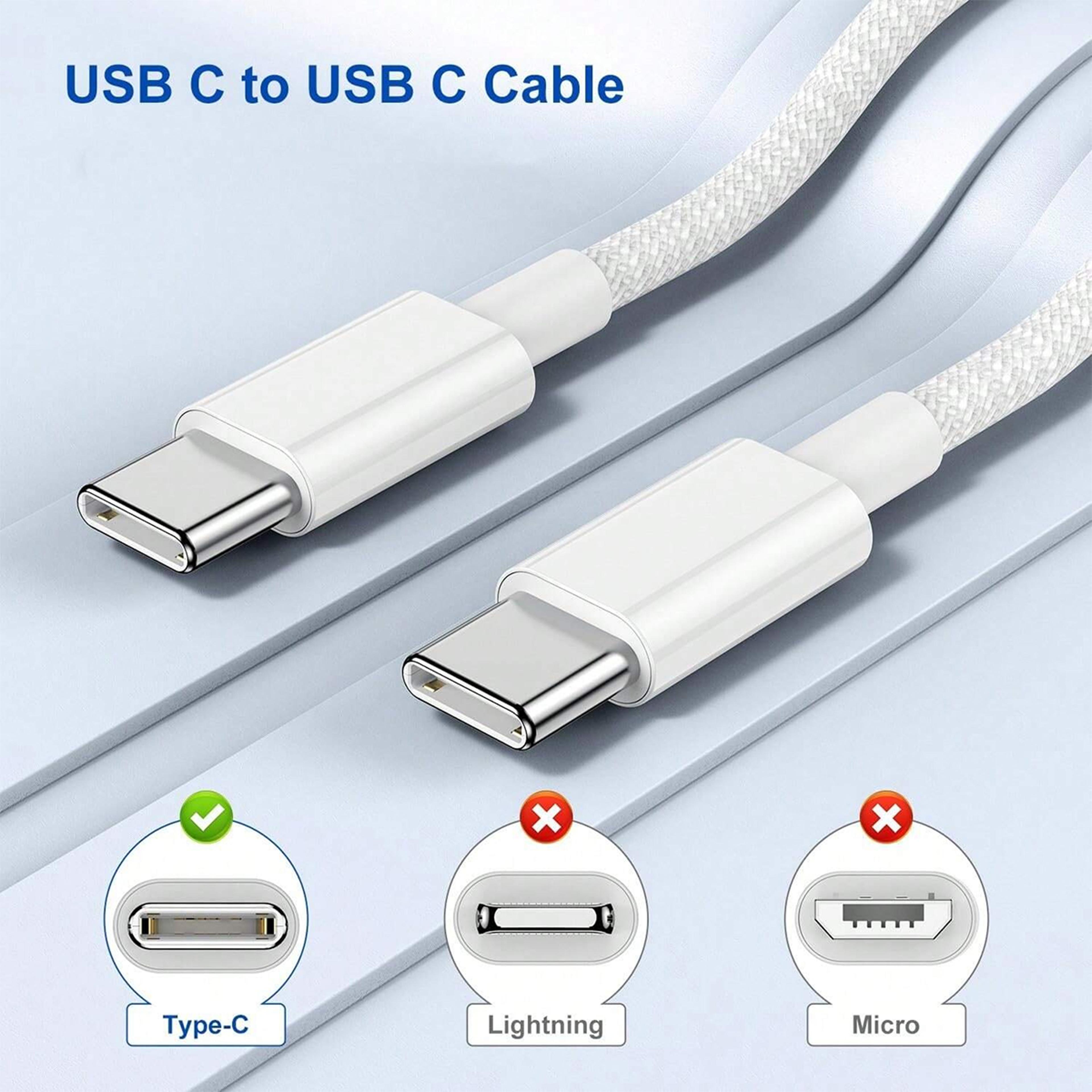 30W Wall Charger With USBC Port  33Ft Braided TypeC Cable Fast Charging For IPhone 16 IPad Samsung  2
