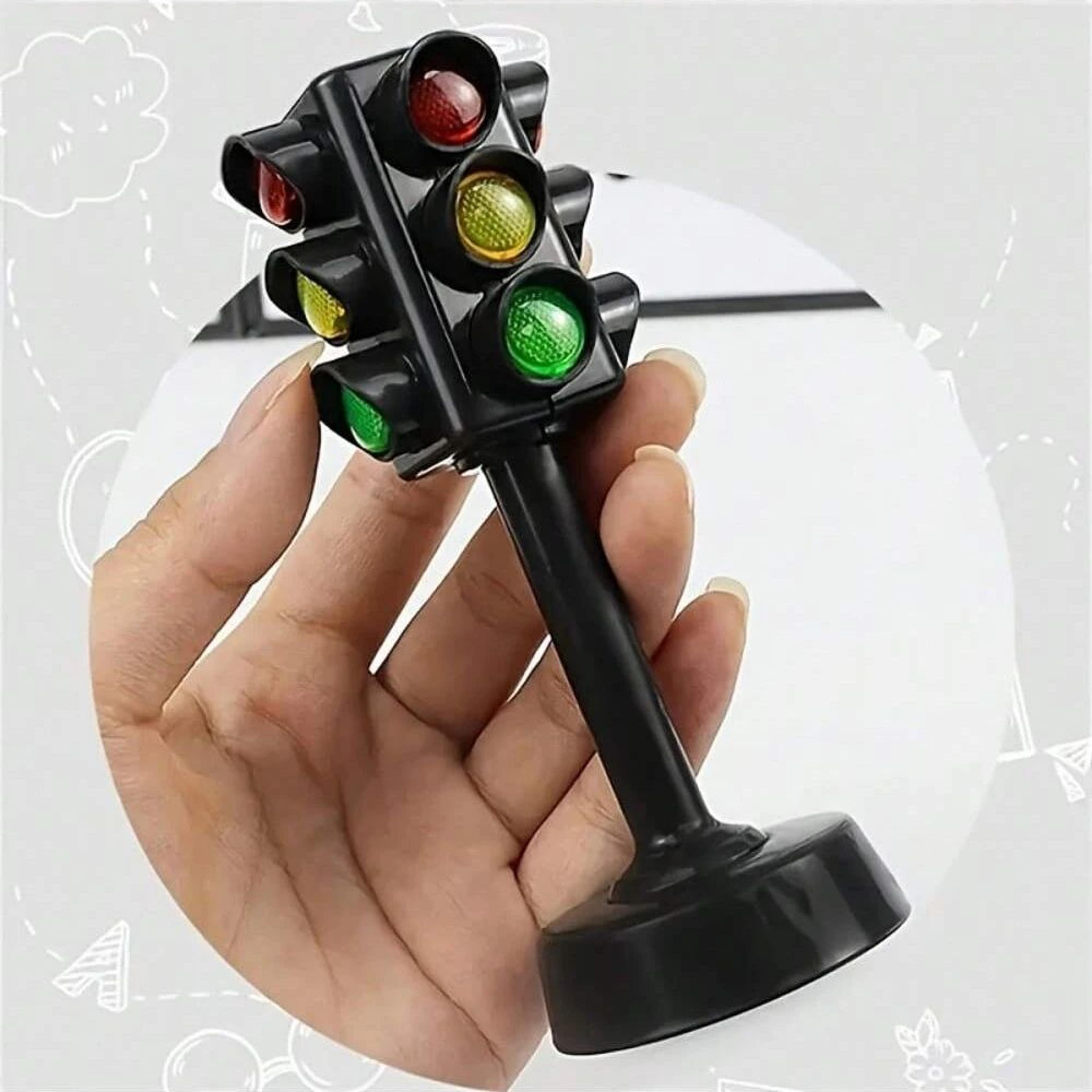 Mini Traffic Signs Road Light Block  Children Safety Education Puzzle Toy With LED  Sound  Ideal Ki 5