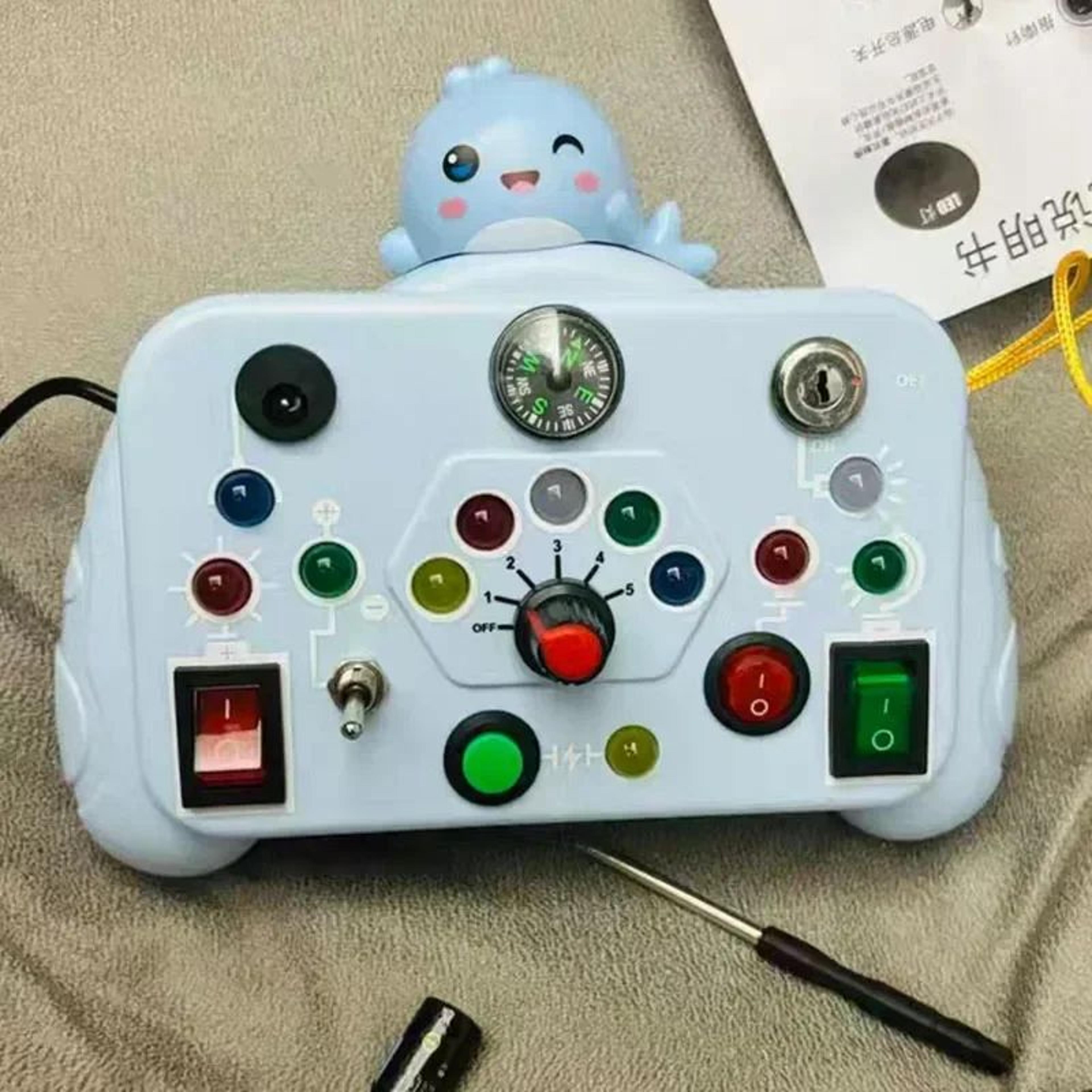 Montessori Busy Board Sensory Toys With LED Light Switch Control Travel Activity Children Game For  2