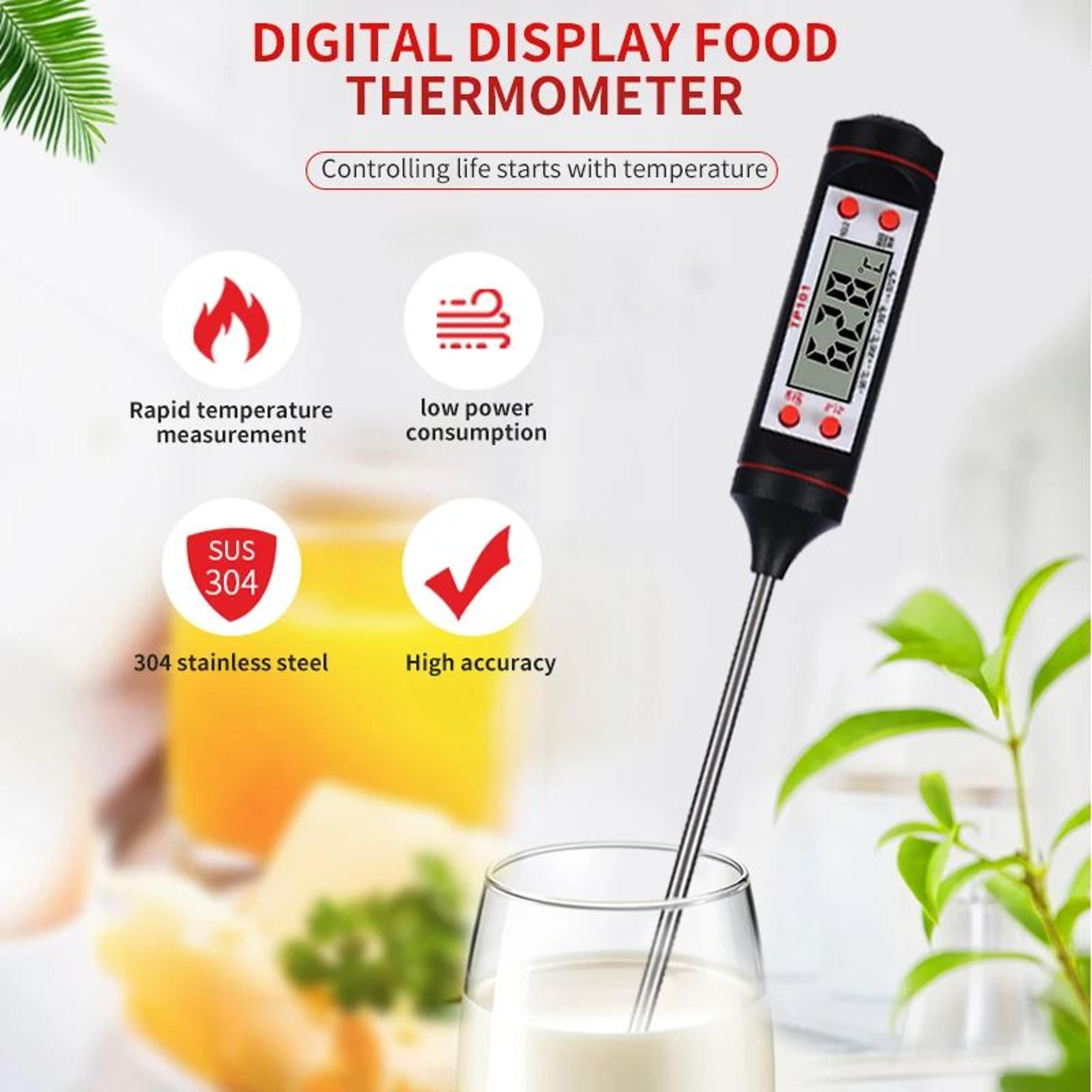 Kitchen Food Baking Digital Thermometer With Electronic Probe  Digital Display Liquid Grill Cooking 2