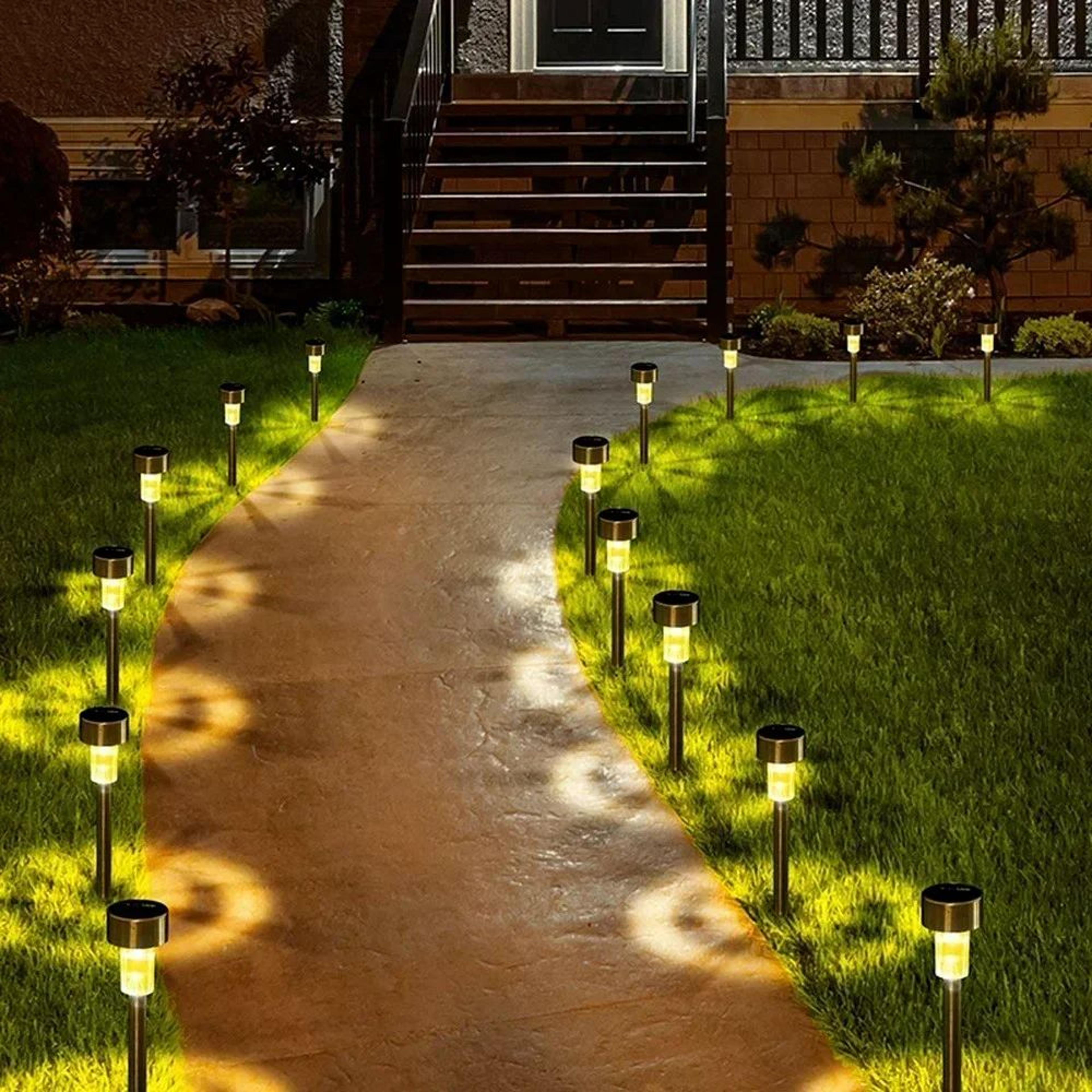 Outdoor Solar Garden Lights Waterproof LED Landscape Pathway Lamps For Yard Lawn Patio And Backyard 3