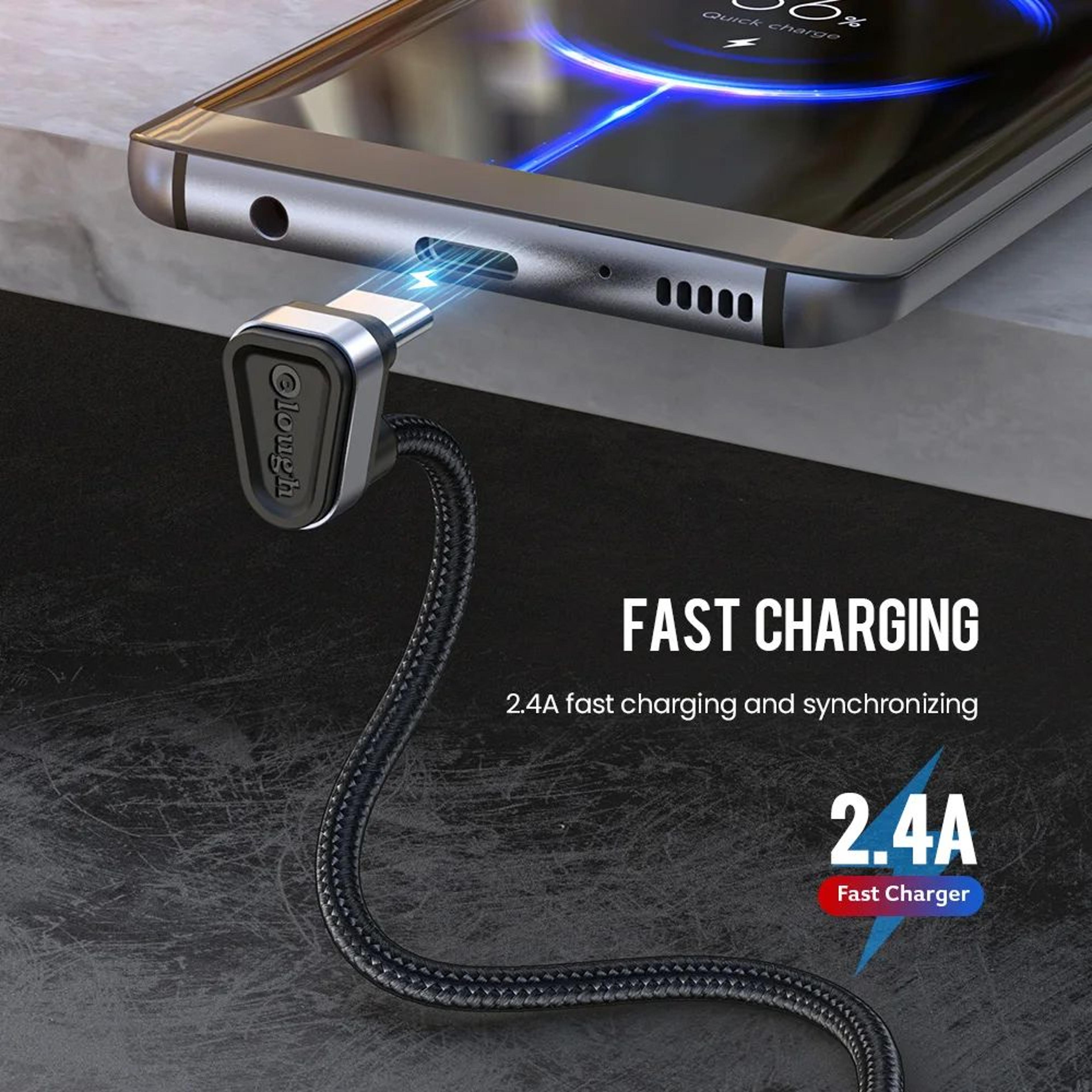 Elough USB Type C Cable Fast Phone Charging  Data Cord For Samsung Xiaomi  Redmi 4