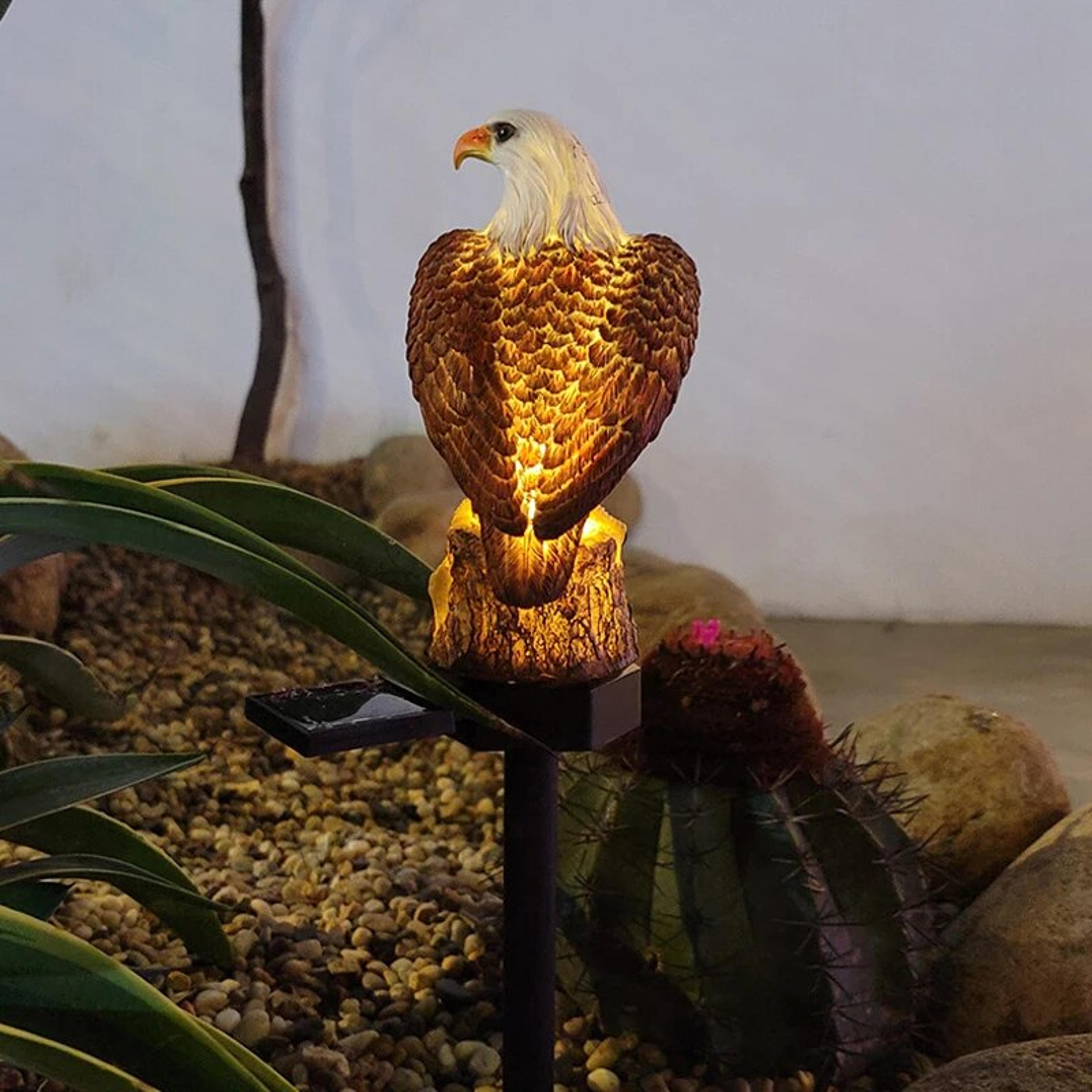 Solar Resin Eagle Outdoor Lamp Garden  Patio Decorative Lawn Light 3