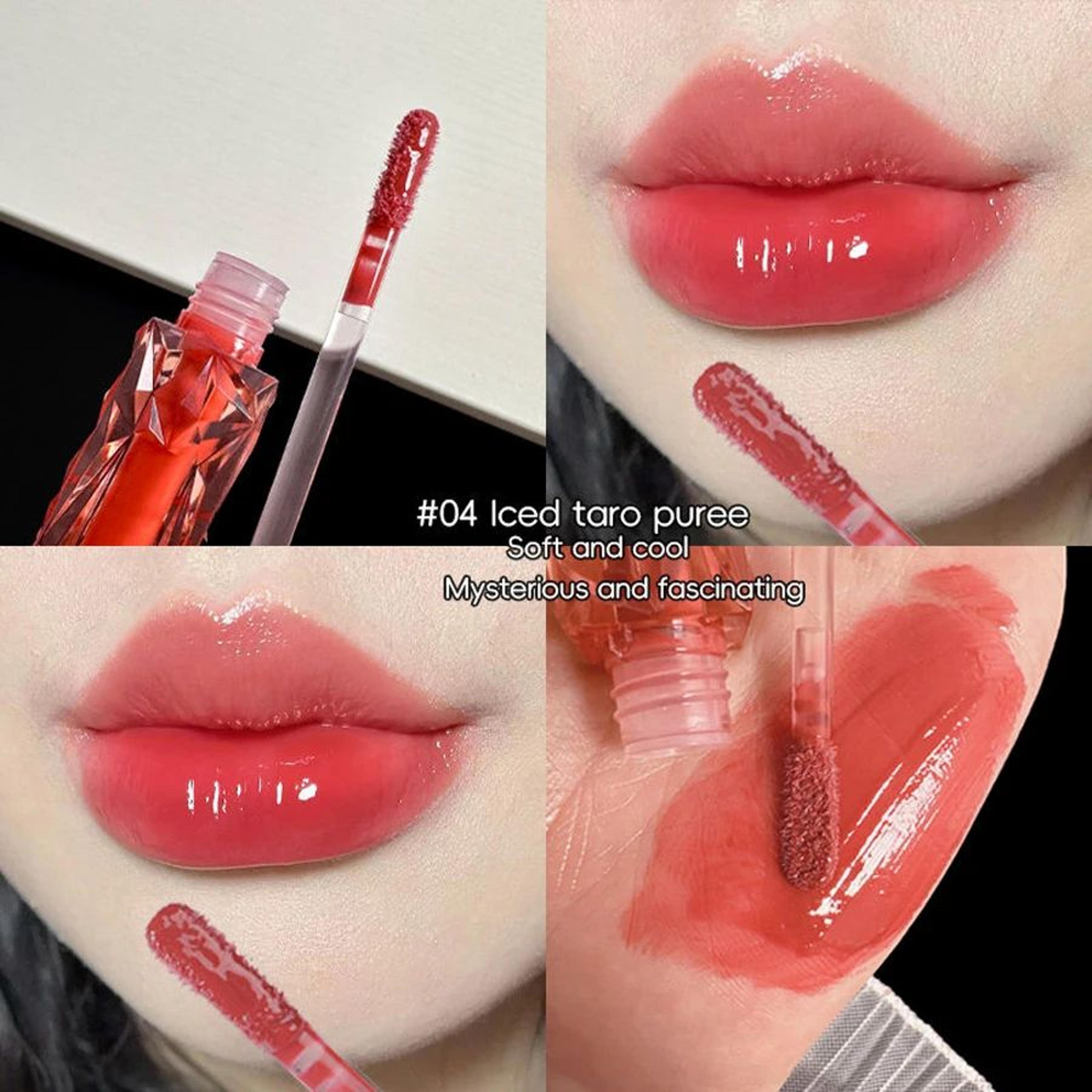 Long Lasting Waterproof Mirror Lip Gloss Transparent Glass Shine Easy HaloDyeing Moisturizing Color