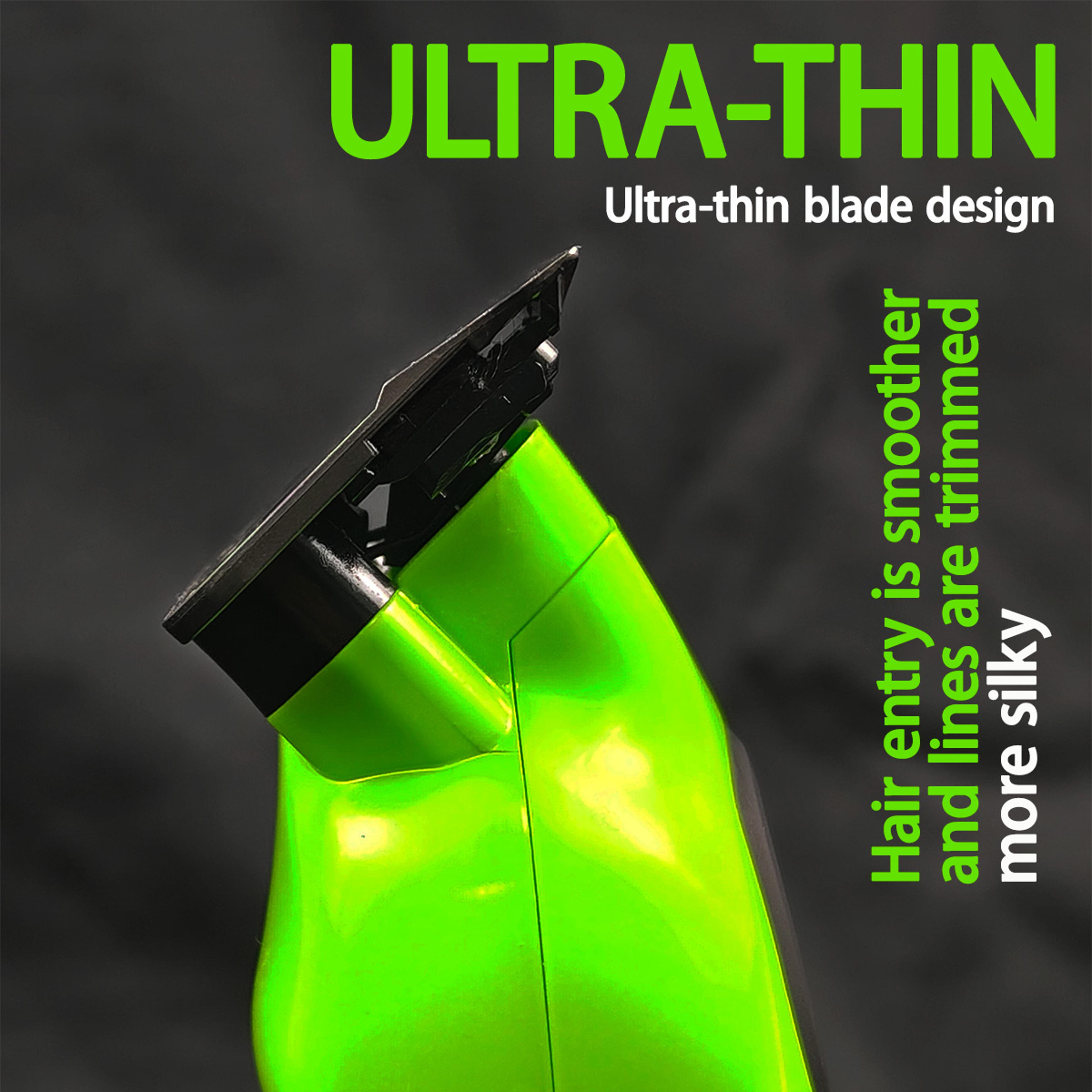FA1T Green Hair Trimmer Pro Electric Barber Clipper For Fading Carving  Detailing With Charging Doc 5
