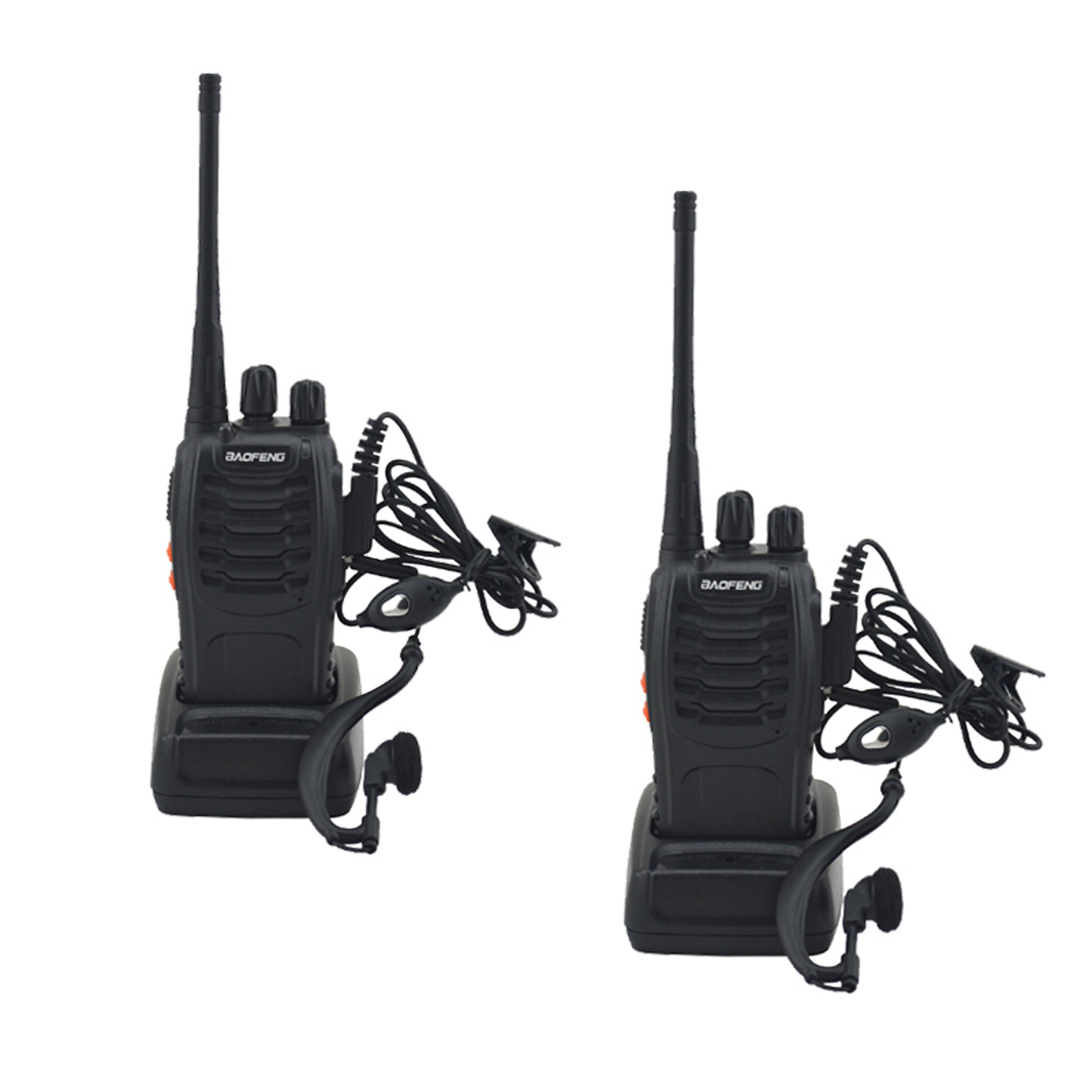 UHF Walkie Talkie 16 Channel Two Way Radio With Earpiece Long Range Portable Transceiversss 1