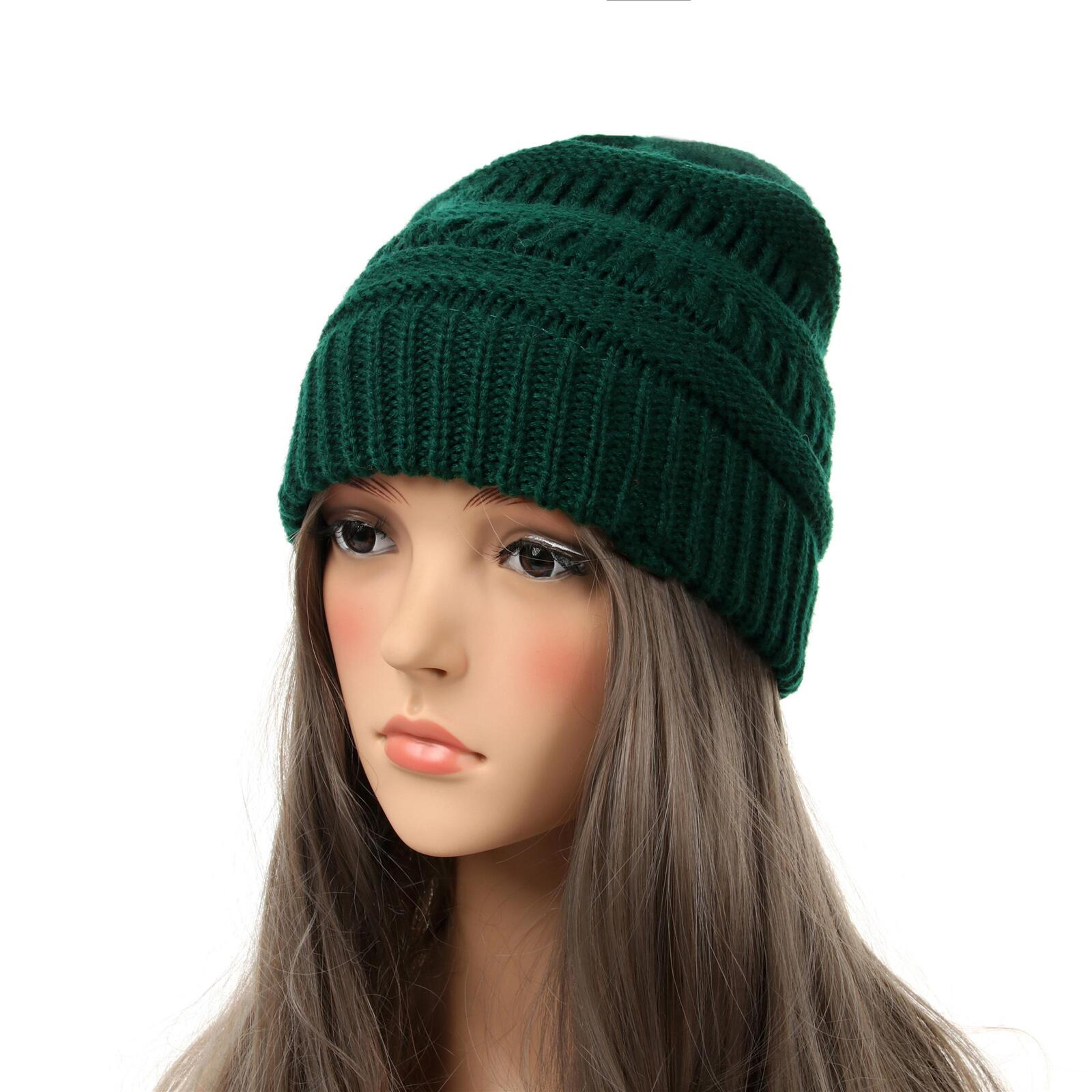 Chunky Cable Knit Beanie Hat For Women Trendy Warm  Soft Winter Hat 7