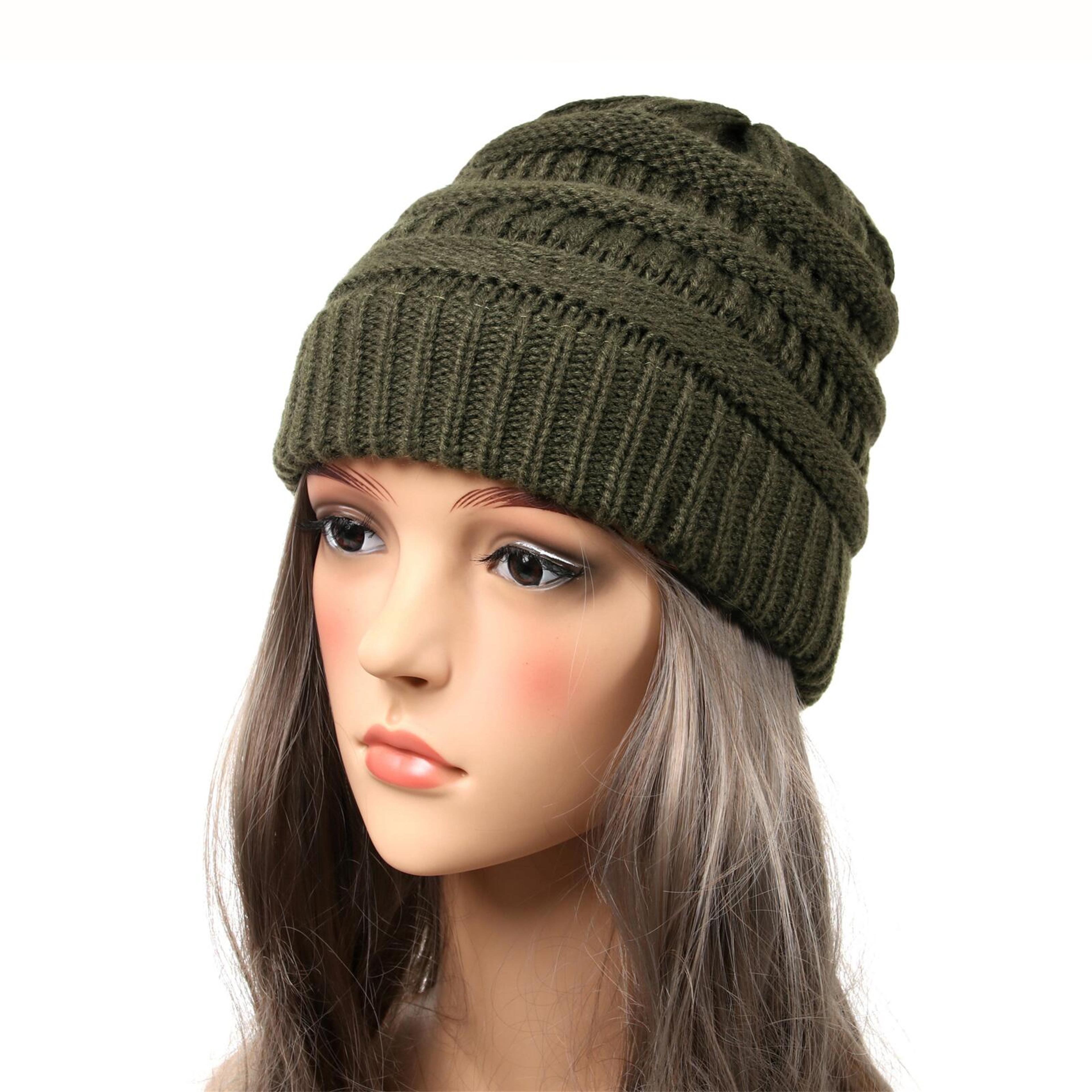 Chunky Cable Knit Beanie Hat For Women Trendy Warm  Soft Winter Hat 8
