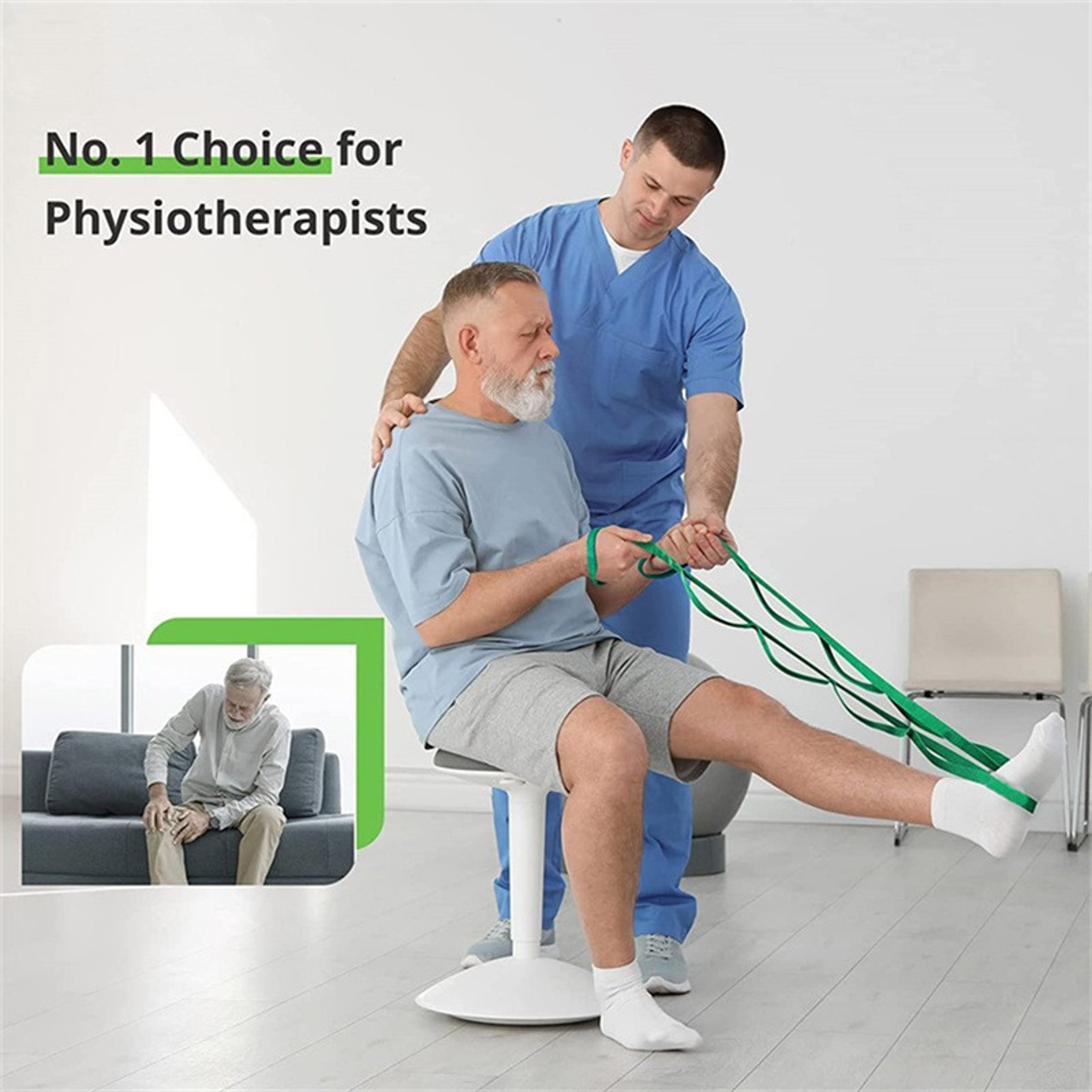 USAMade Yoga Stretching Strap For Flexibility  Injury Recovery  With Exercise Guide 4