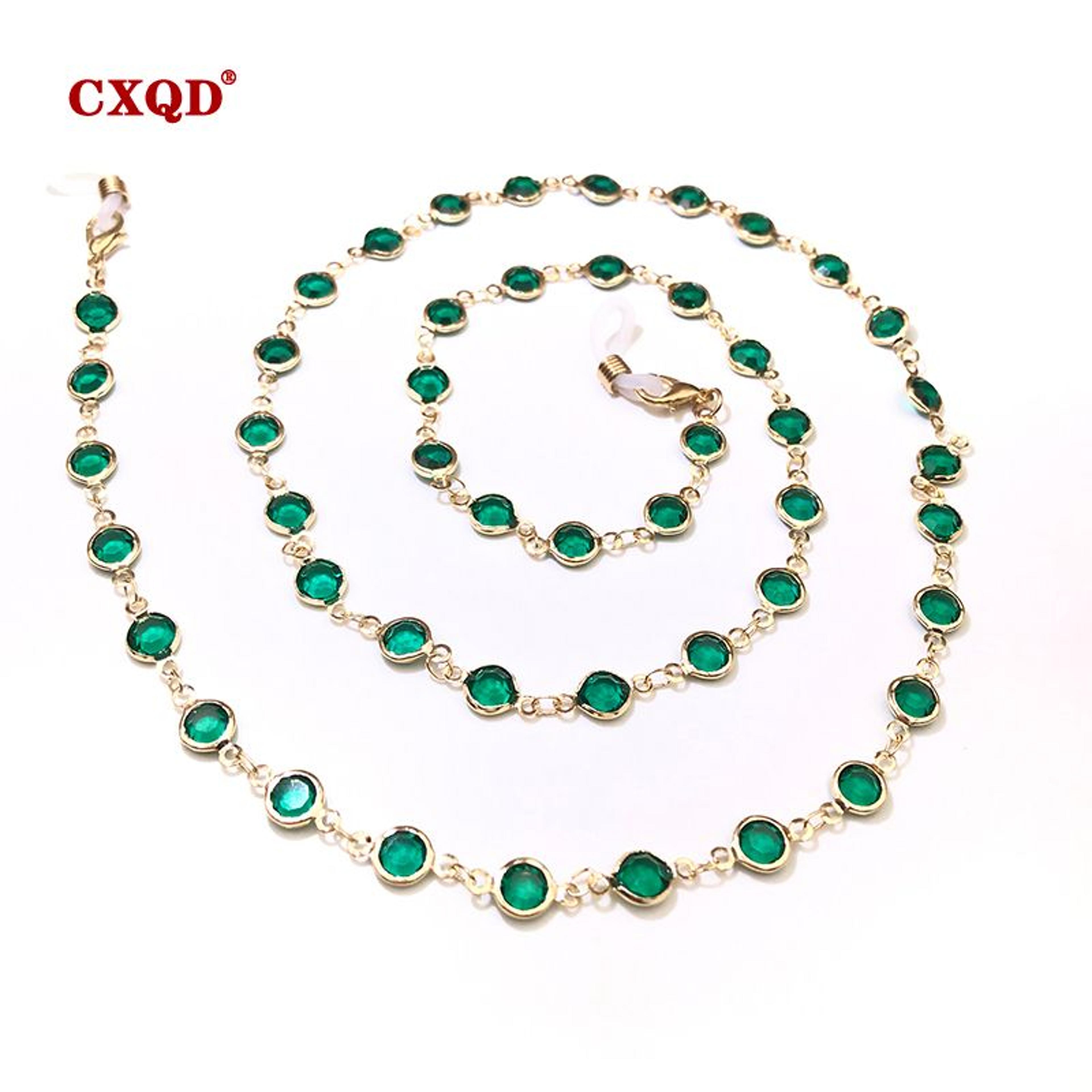 Womens Fashion Glasses Chain Colorful Crystal Bead Eyewear Strap  Sunglasses String Gift 18