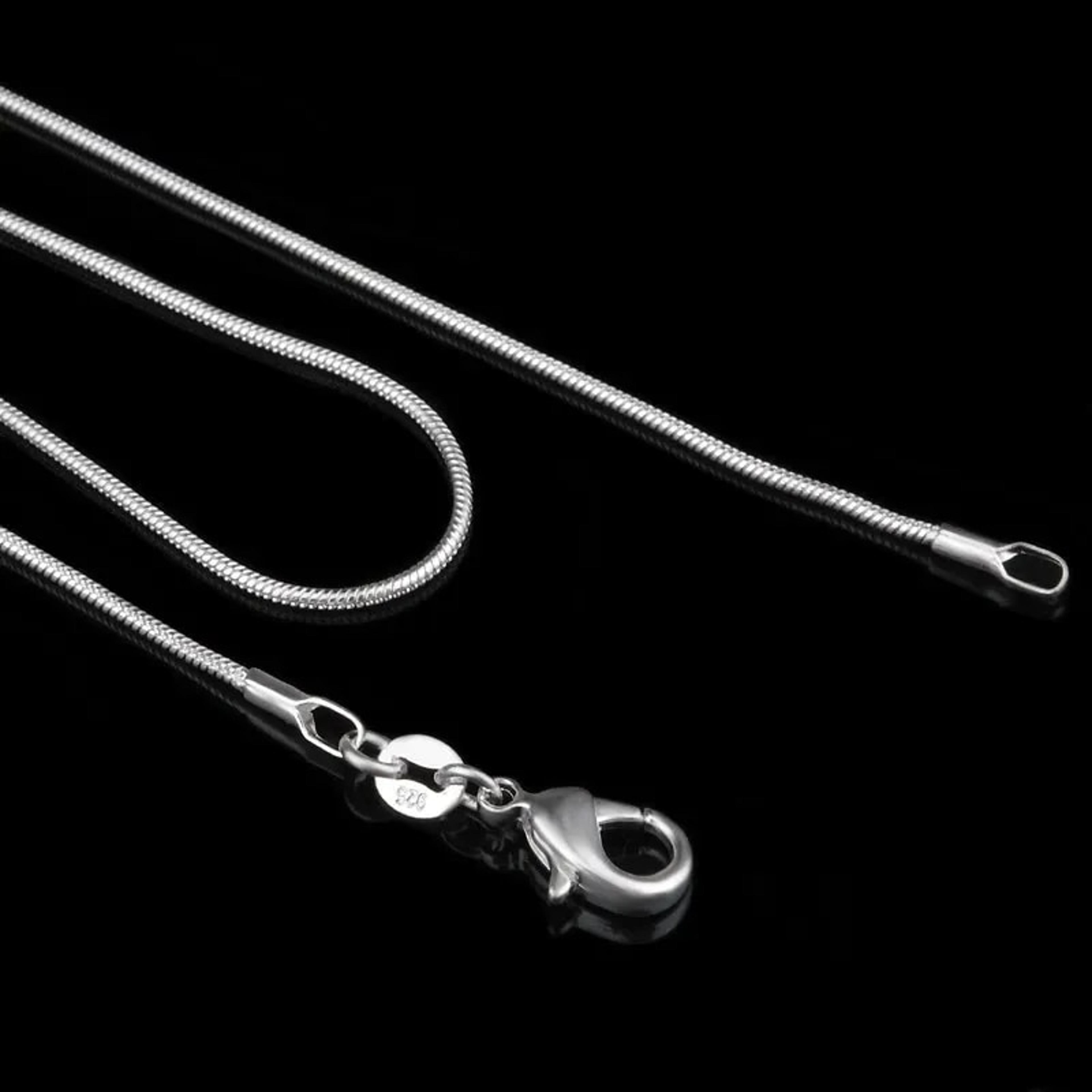 925 sterling silver snake chain necklace for women - fashion jewelry in 1mm width, available in 16-24 inche