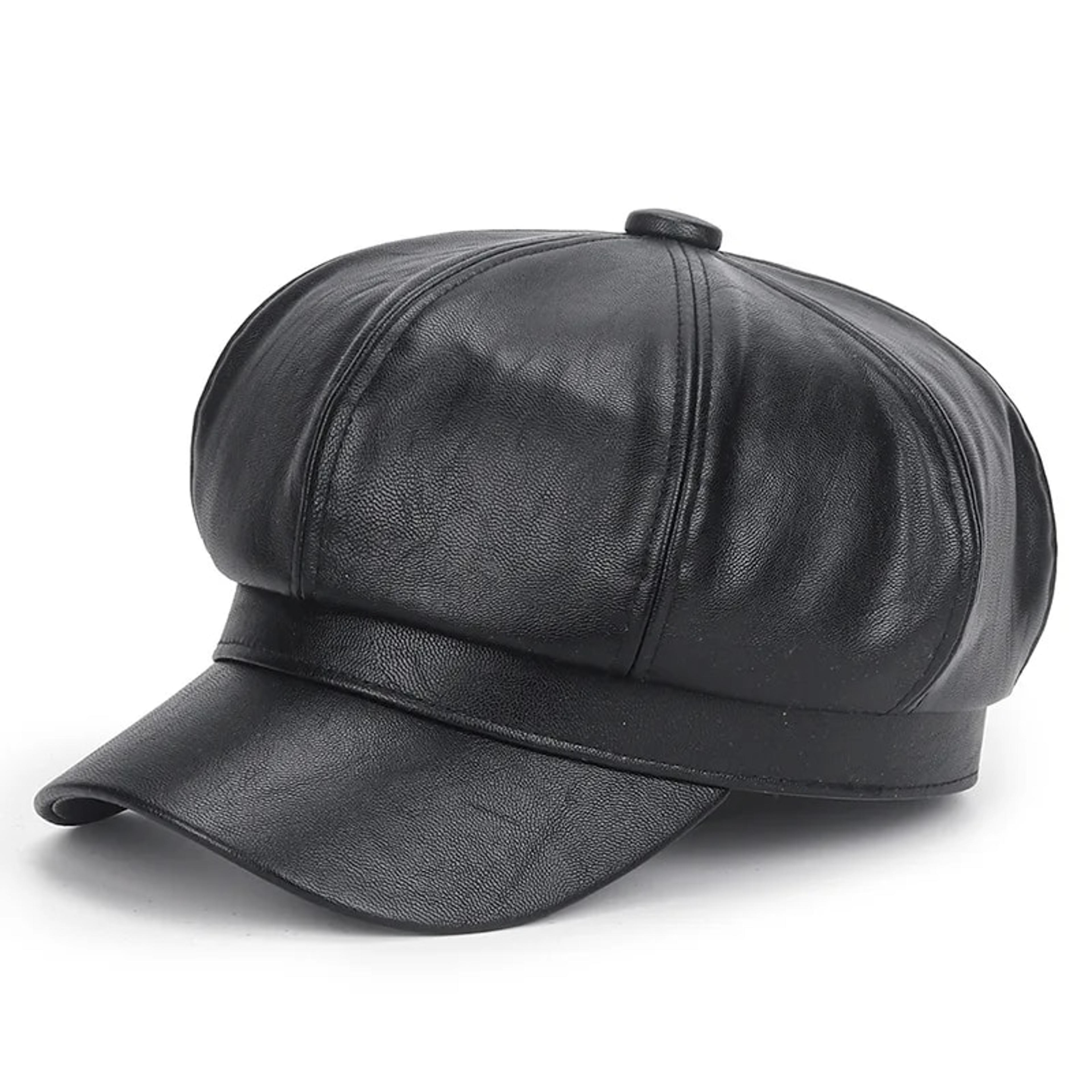 zYr0NewWomenPULeatherBeretsCapHatBlackRedOutdoorAdjustableFemaleAutumnWinterCasualLad