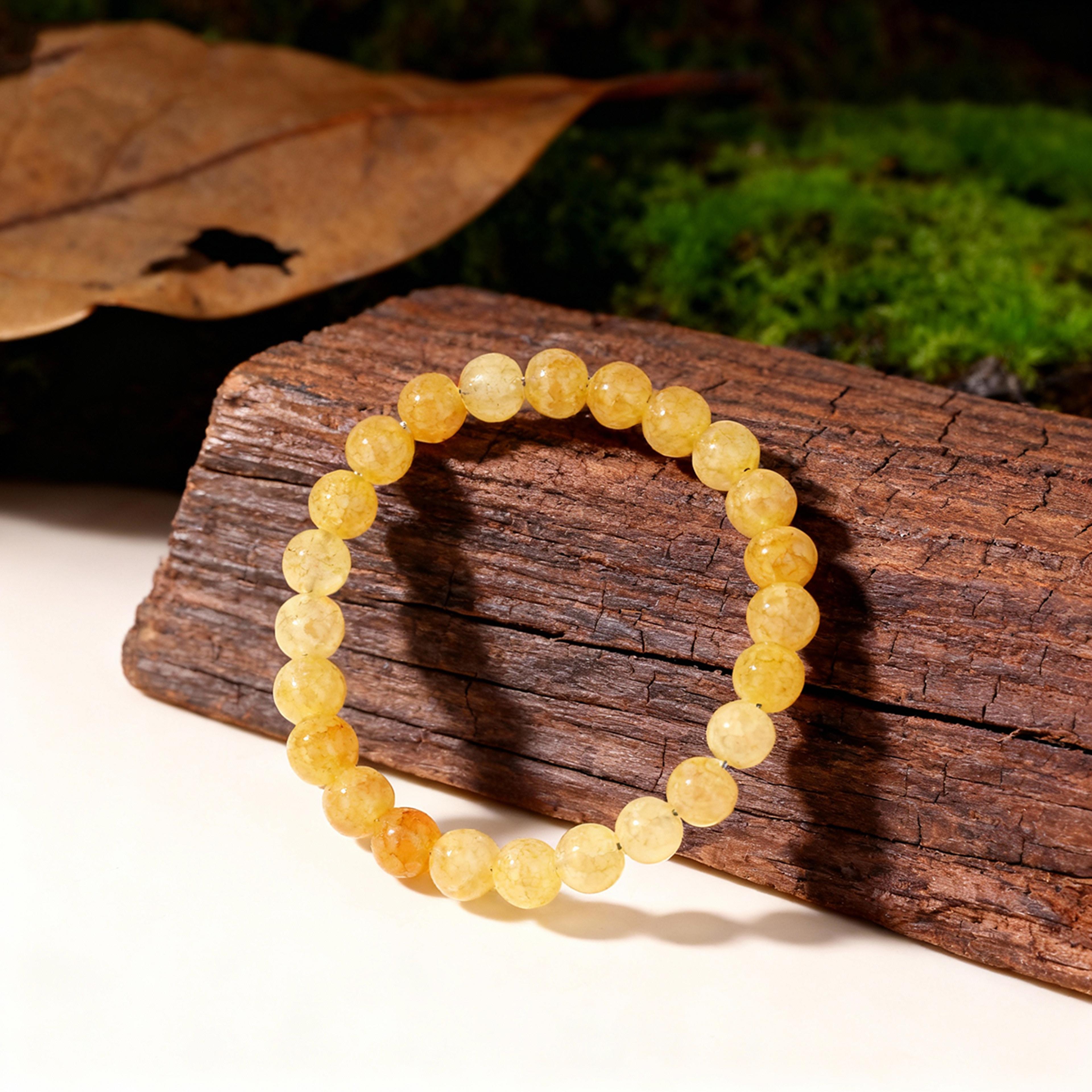 Citrine Crystal Beaded Bracelets Fashion Fall Jewelry Money Stone For Women And Men 5