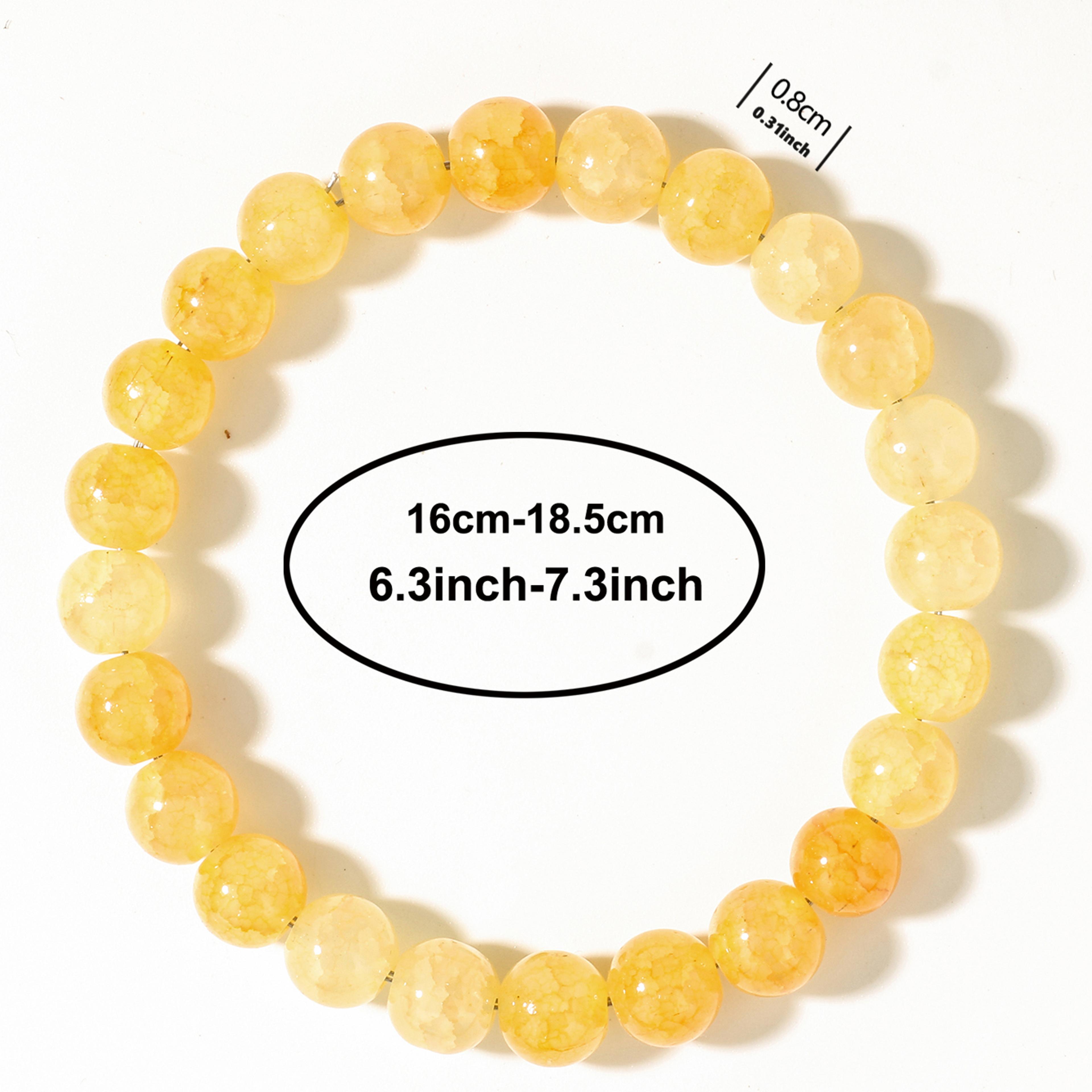 Citrine Crystal Beaded Bracelets Fashion Fall Jewelry Money Stone For Women And Men 6