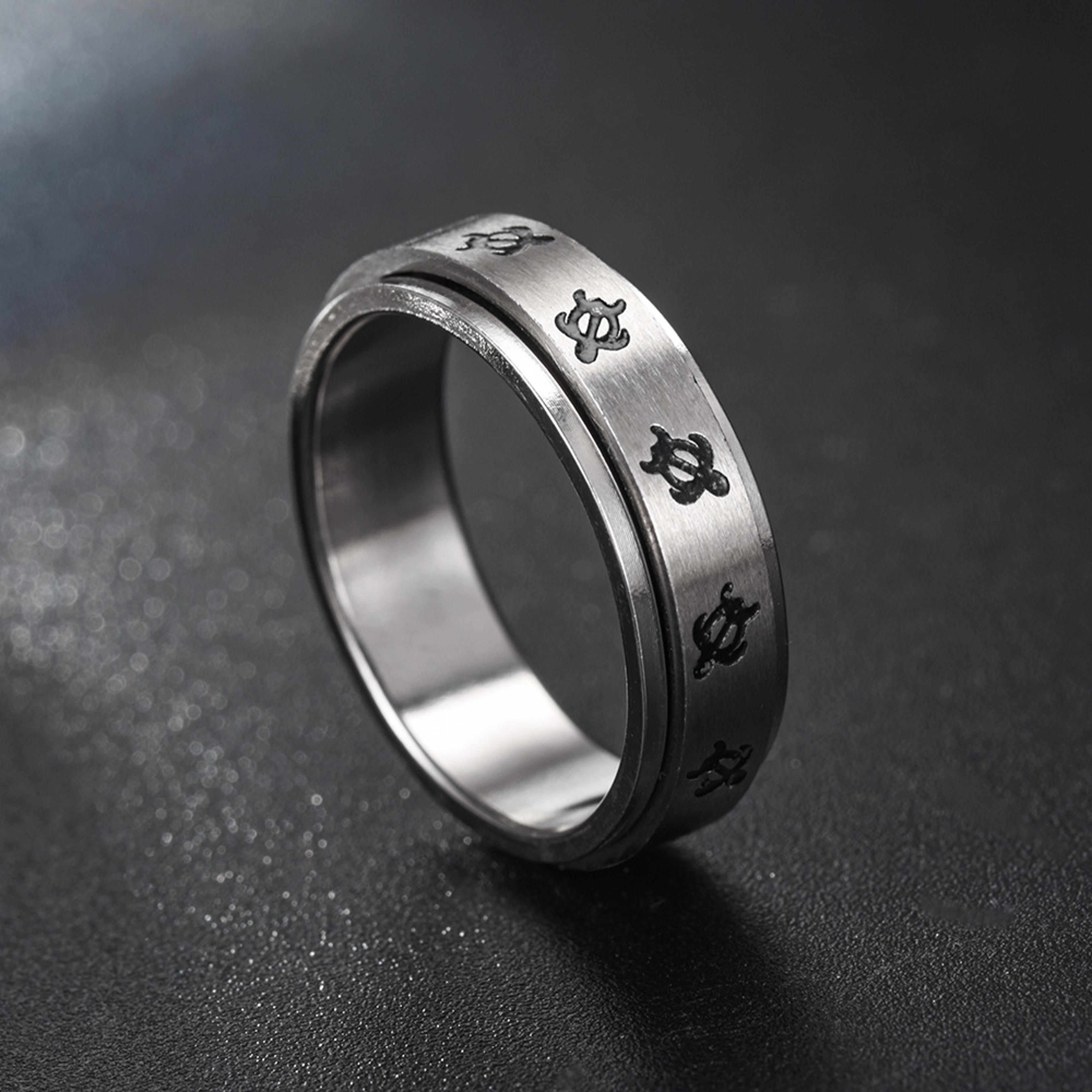 Stainless Steel Anxiety Relief Rotating Tortoise Rings For Couples Cute Anti Stress Fidget Rings Ne 4