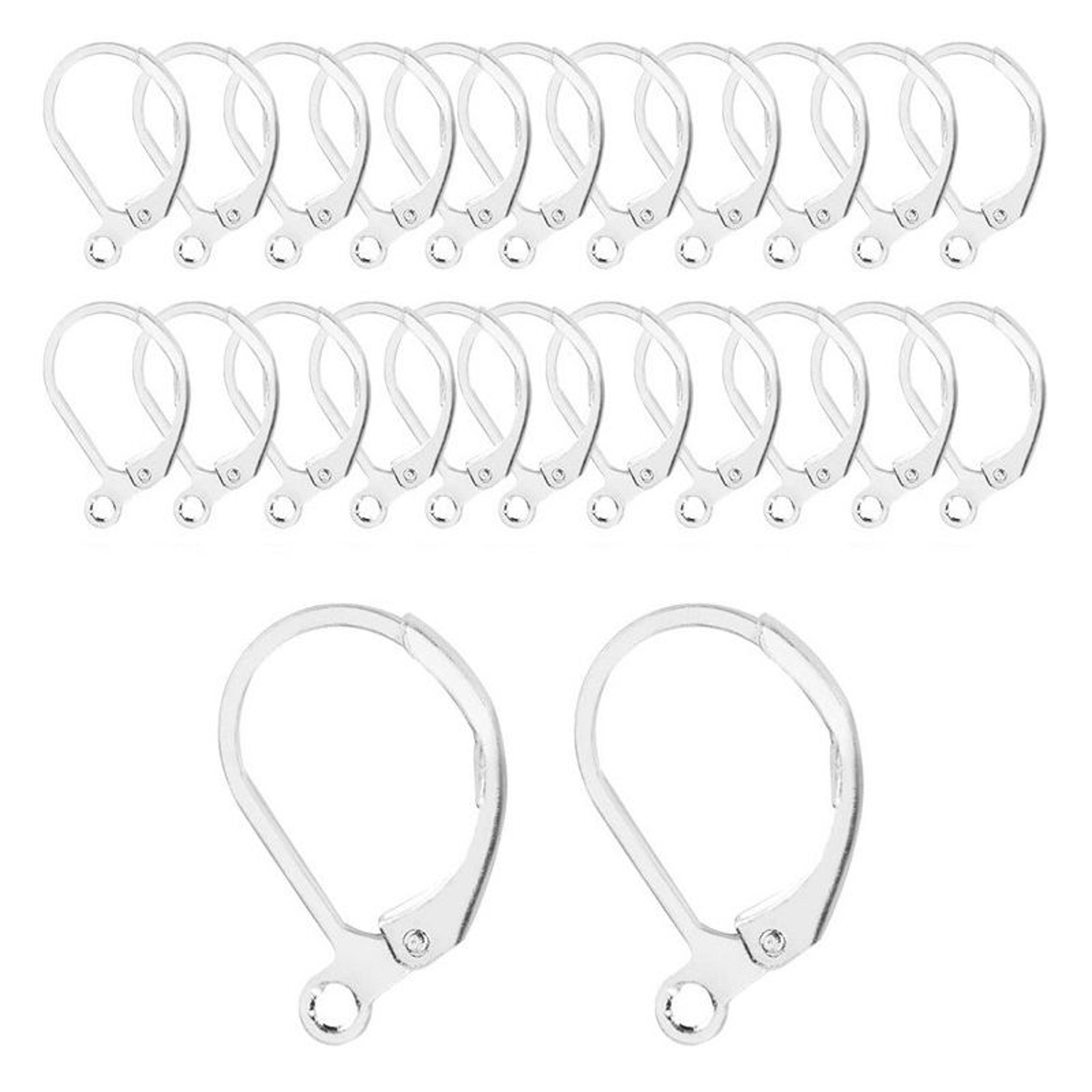 100PCS Genuine 925 Sterling Silver Jewellery Components Handmade Beading Findings Earring Hooks Lev 0