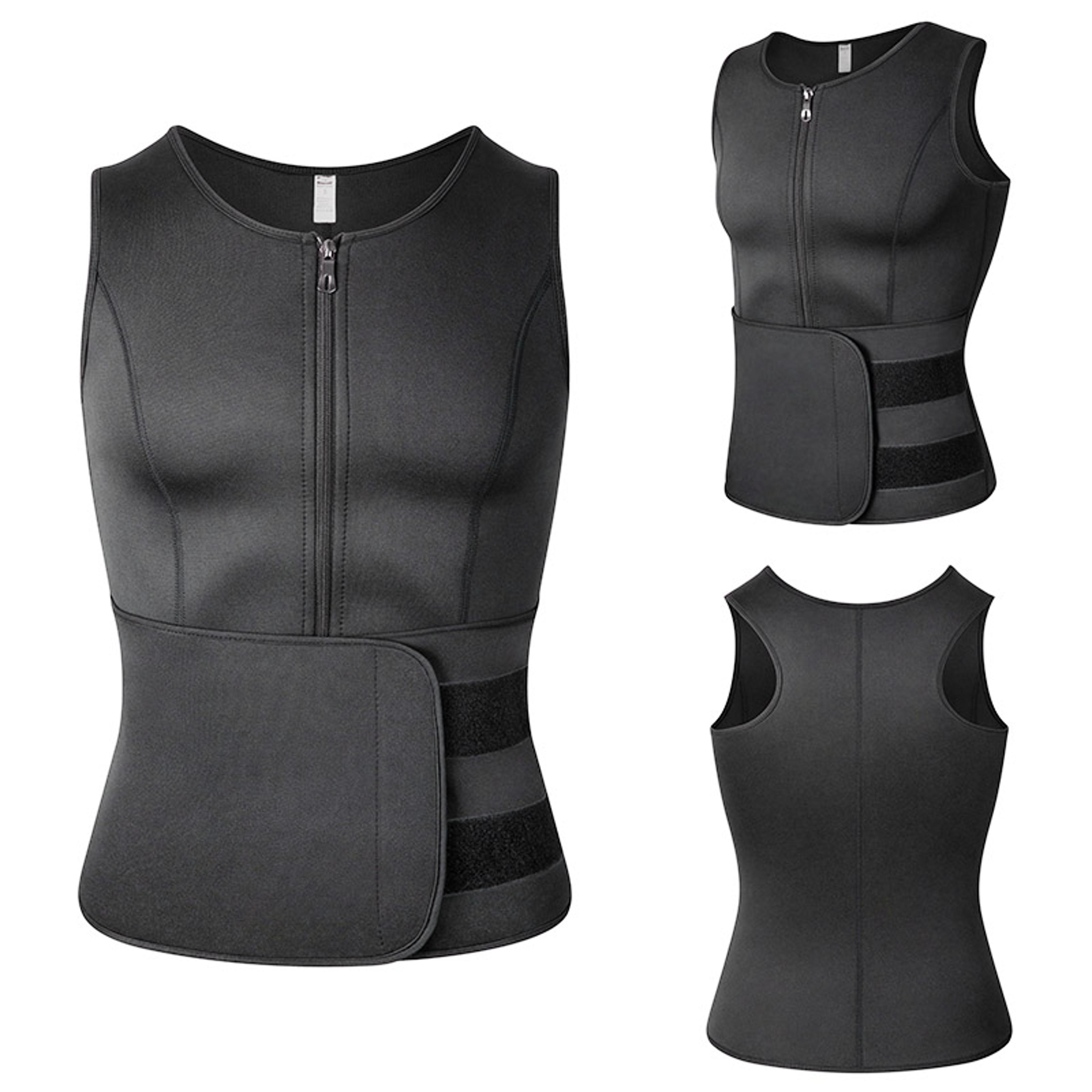 vensslim men body shaper waist trainer vest, slimming shirt, sauna sweat compression undershirt shapewear & fat burner
