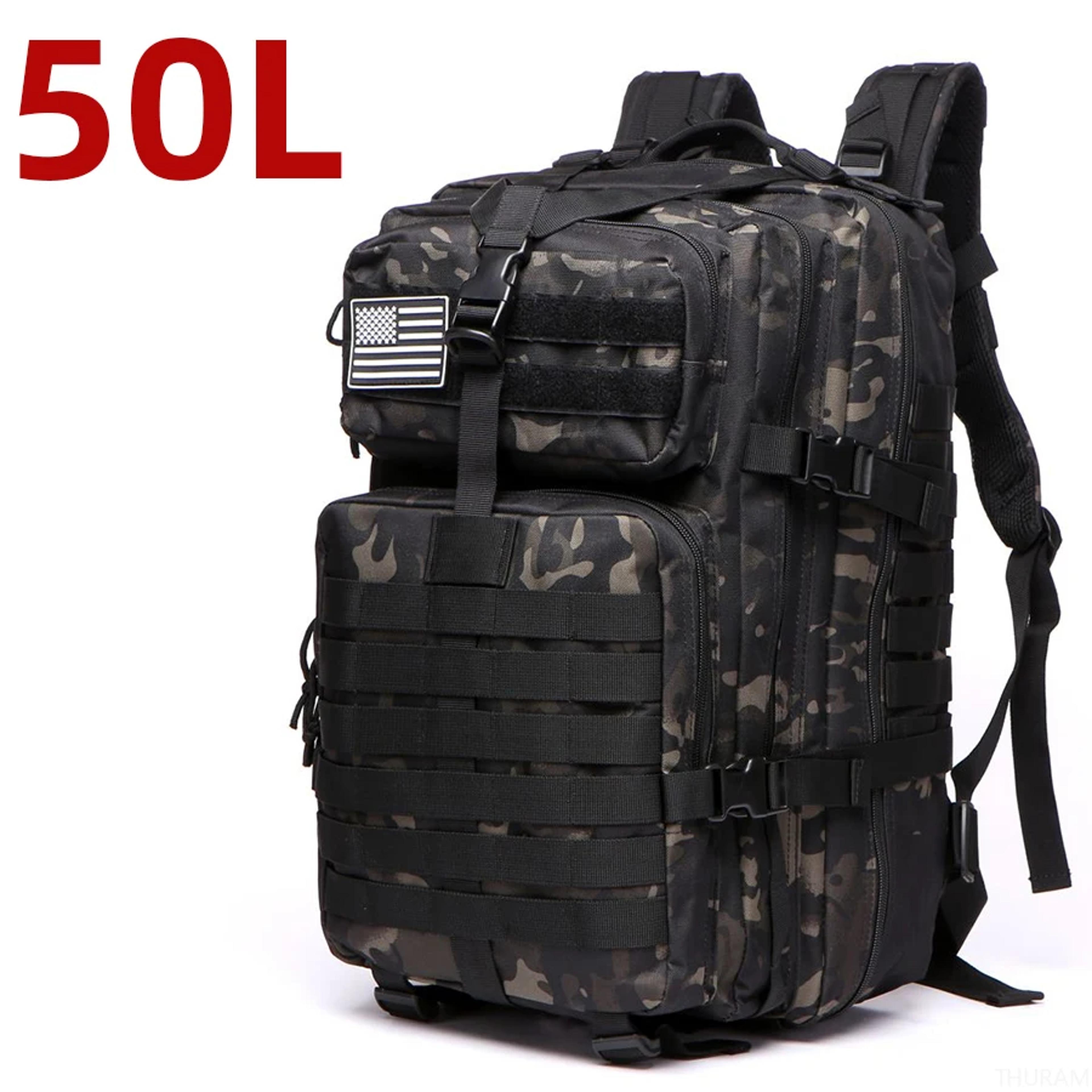 Waterproof Tactical Backpack Sturdy Nylon Hiking Camping Trekking Fishing Hunting Sports Bag Outdoo 9