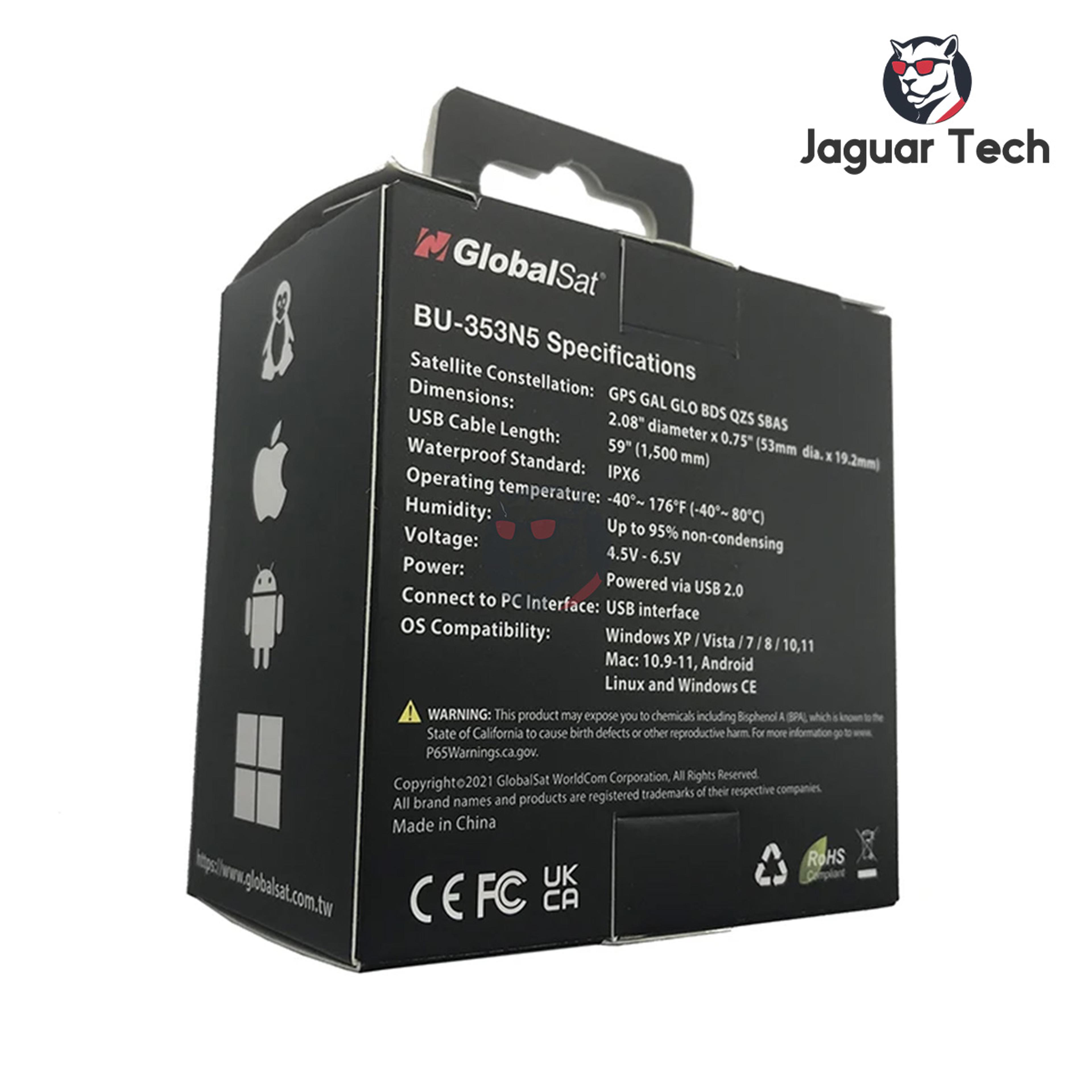 GlobalSat Waterproof BU USB GPS Receiver GMouse Replacement For BU With MediaTek GPS 3